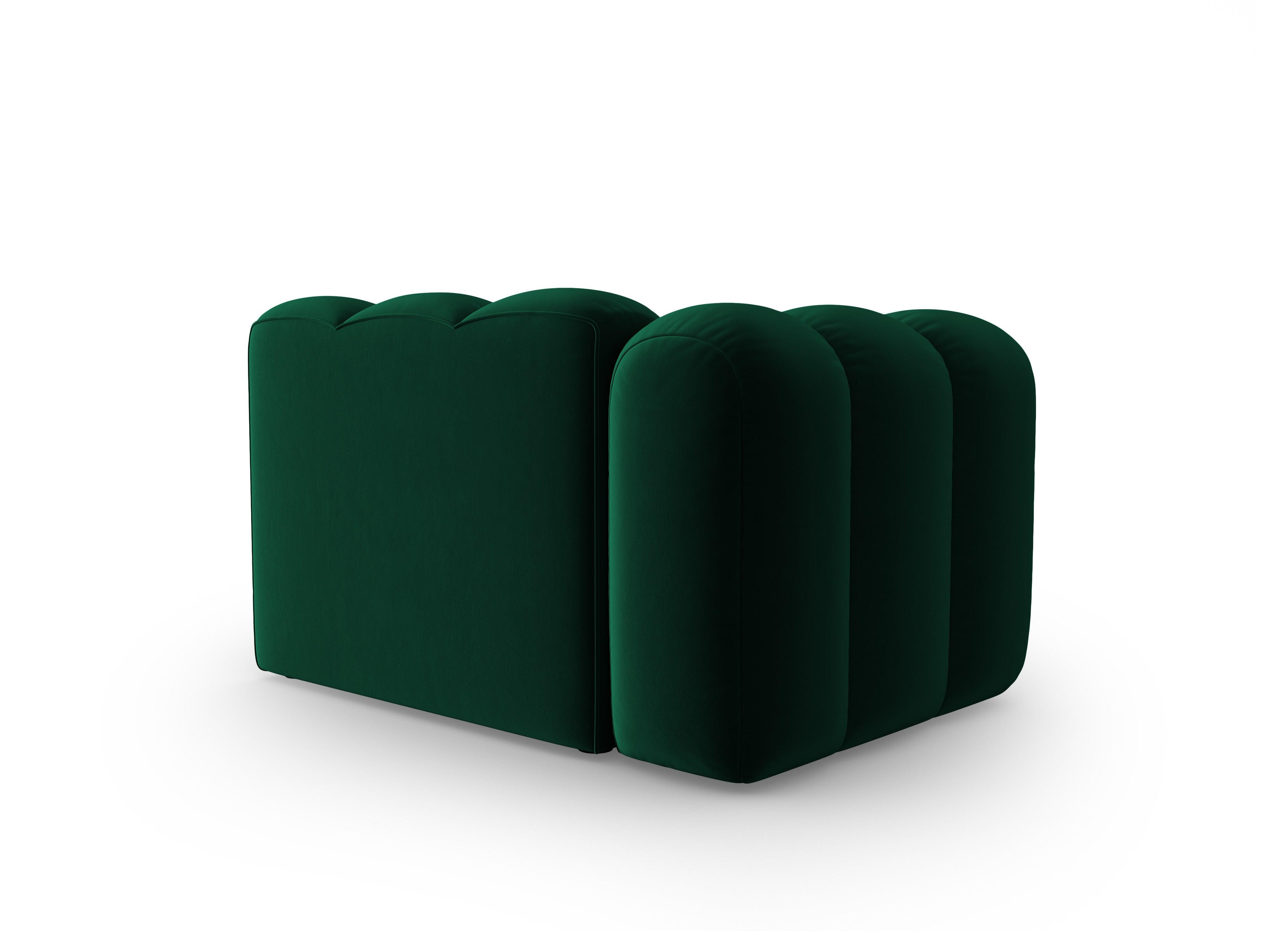 Sofa modułowa aksamitna lewostronna SKYLER butelkowy zielony - element końcowy Interieurs 86 Eye on Design