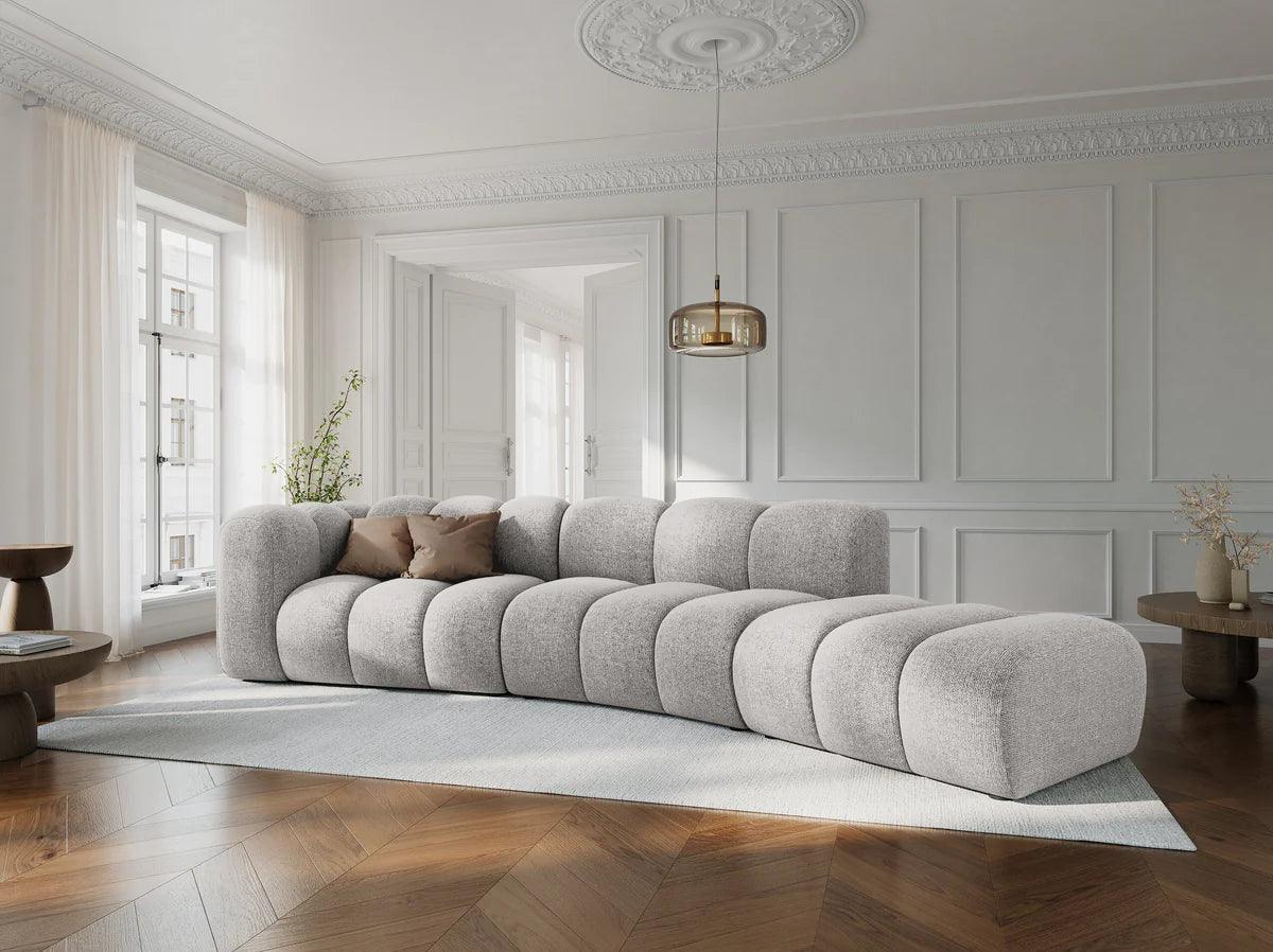 Sofa modułowa aksamitna lewostronna SKYLER musztardowy - element końcowy Interieurs 86 Eye on Design