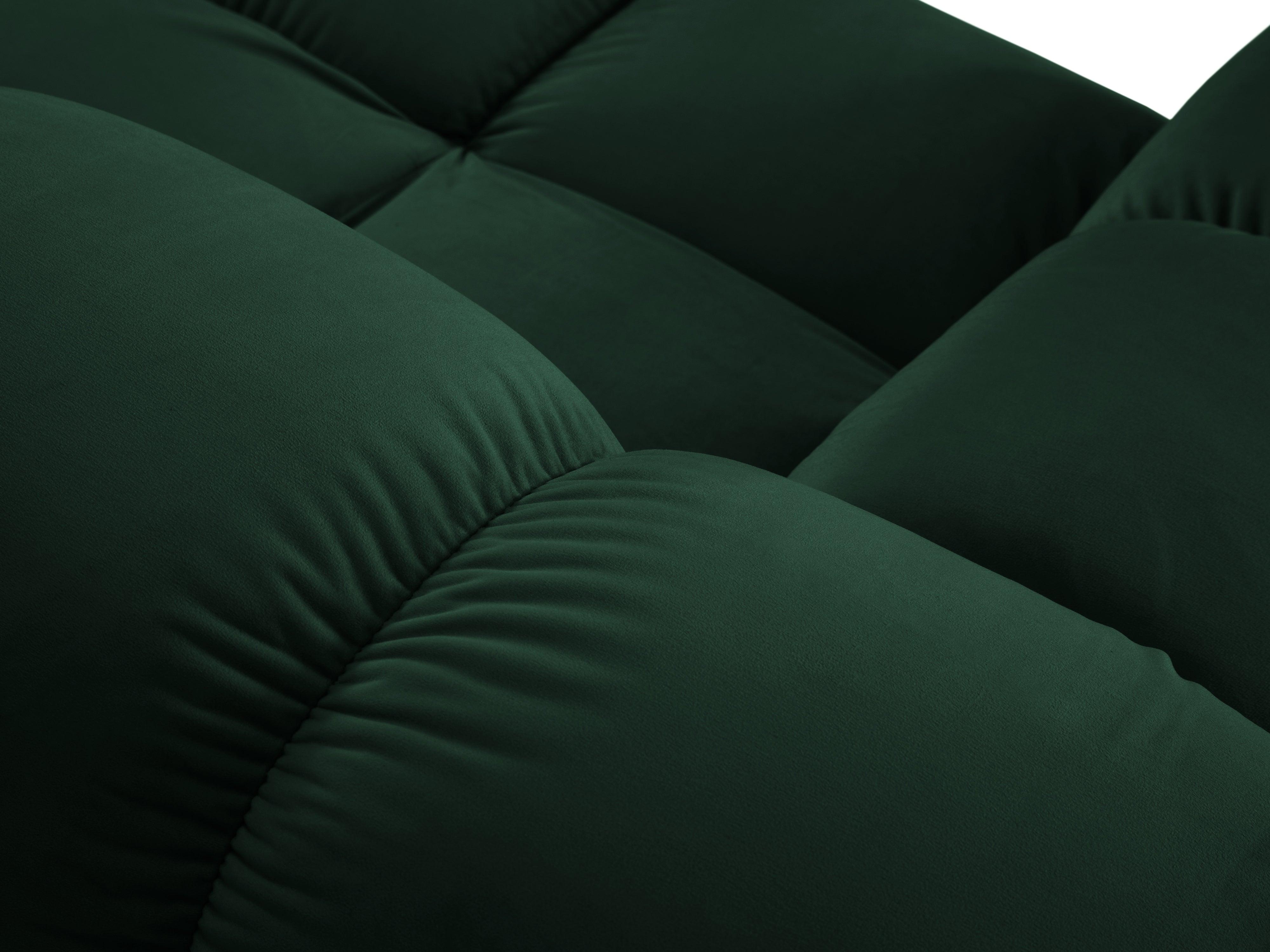 Sofa modułowa aksamitna prawostronna 4-osobowa TROPEA butelkowa zieleń Milo Casa Eye on Design