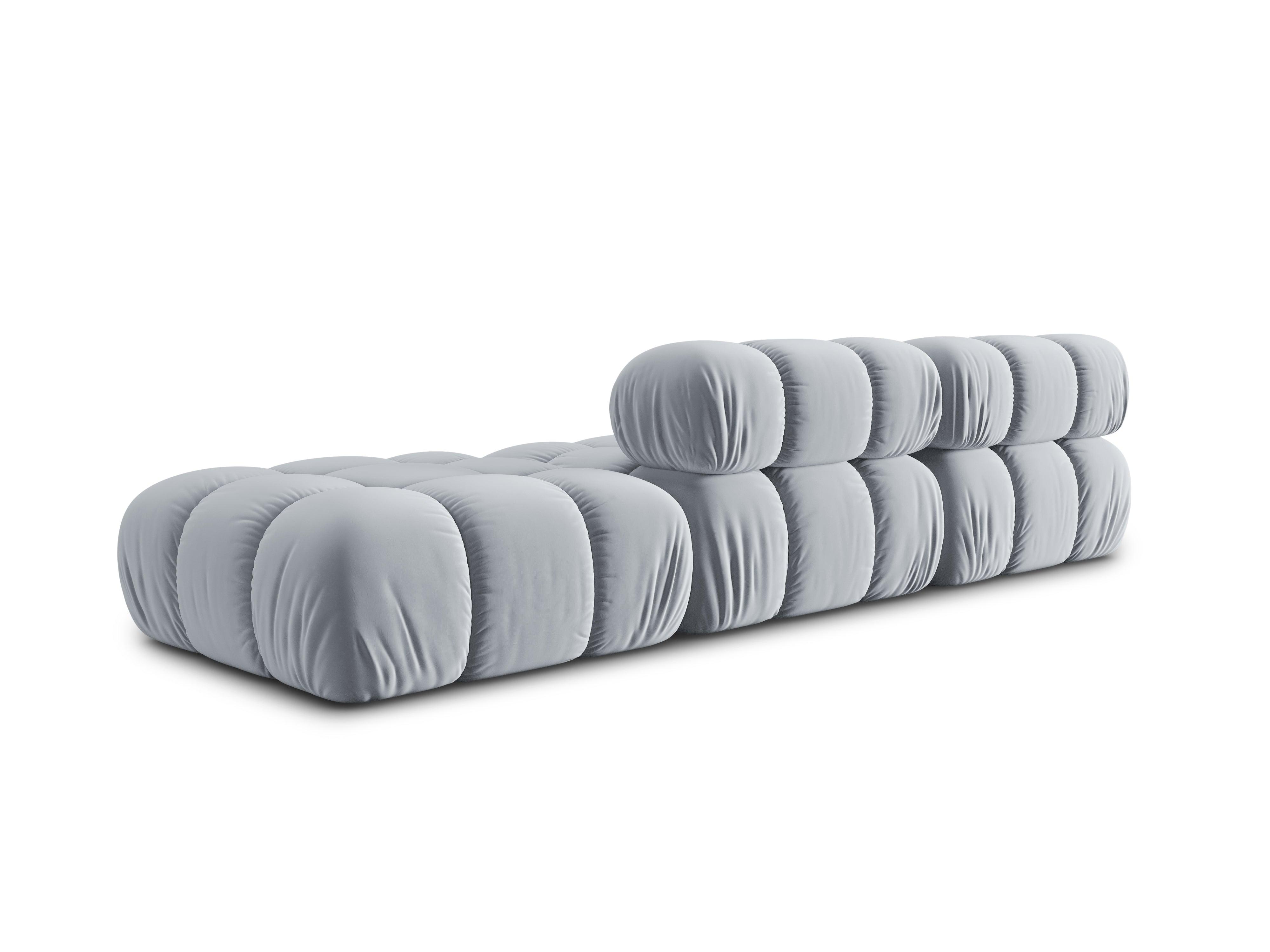 Sofa modułowa aksamitna prawostronna 4-osobowa TROPEA jasnoniebieski Milo Casa Eye on Design