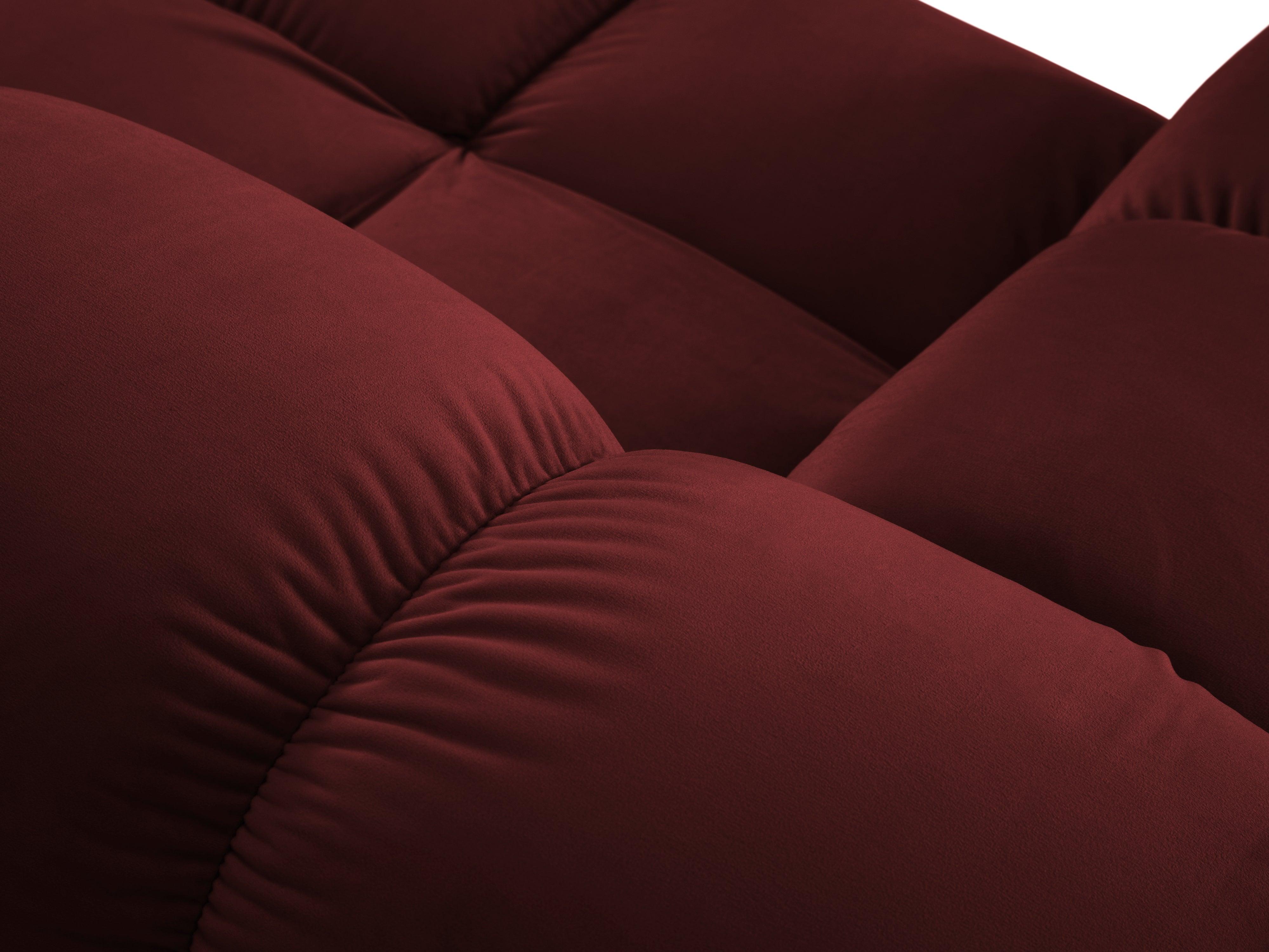 Sofa modułowa aksamitna prawostronna 4-osobowa TROPEA rubinowy Milo Casa Eye on Design