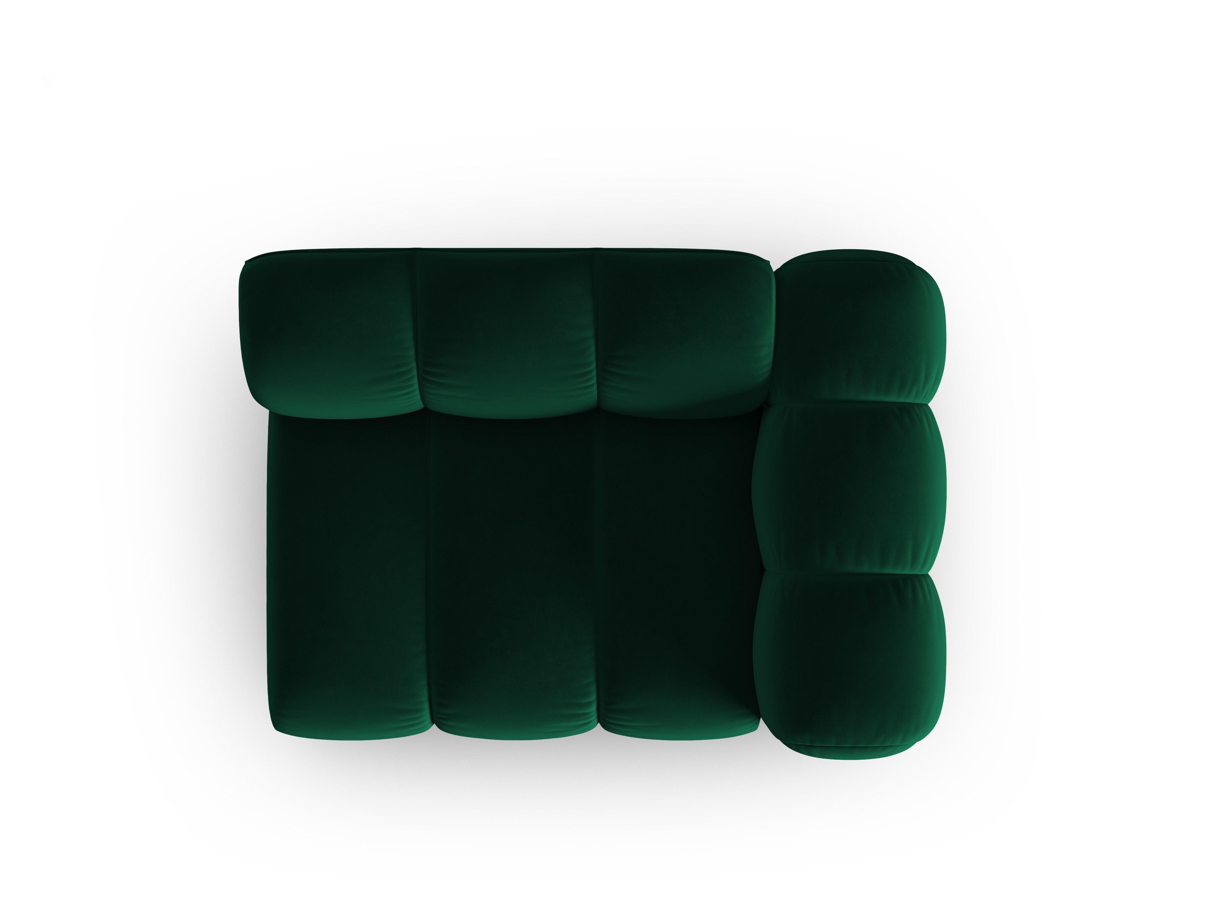 Sofa modułowa aksamitna prawostronna SKYLER butelkowy zielony - element końcowy Interieurs 86 Eye on Design