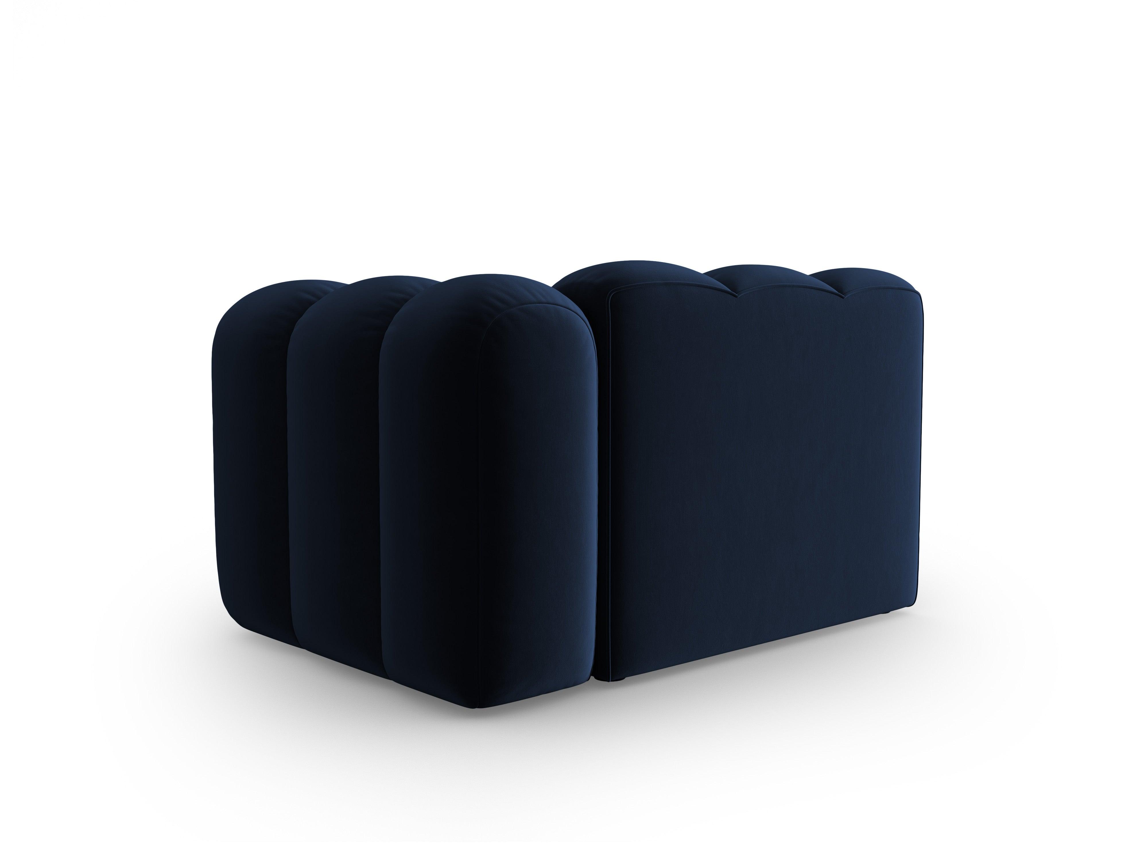 Sofa modułowa aksamitna prawostronna SKYLER granatowy - element końcowy Interieurs 86 Eye on Design