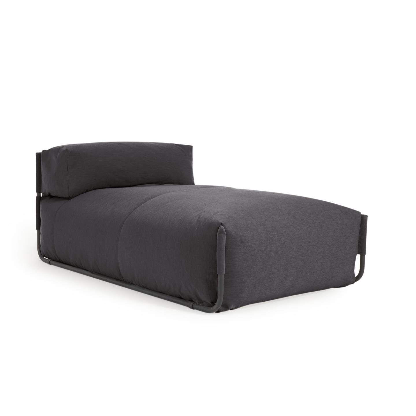 Sofa modułowa ogrodowa SQUARE - szezlong ciemnoszary La Forma Eye on Design