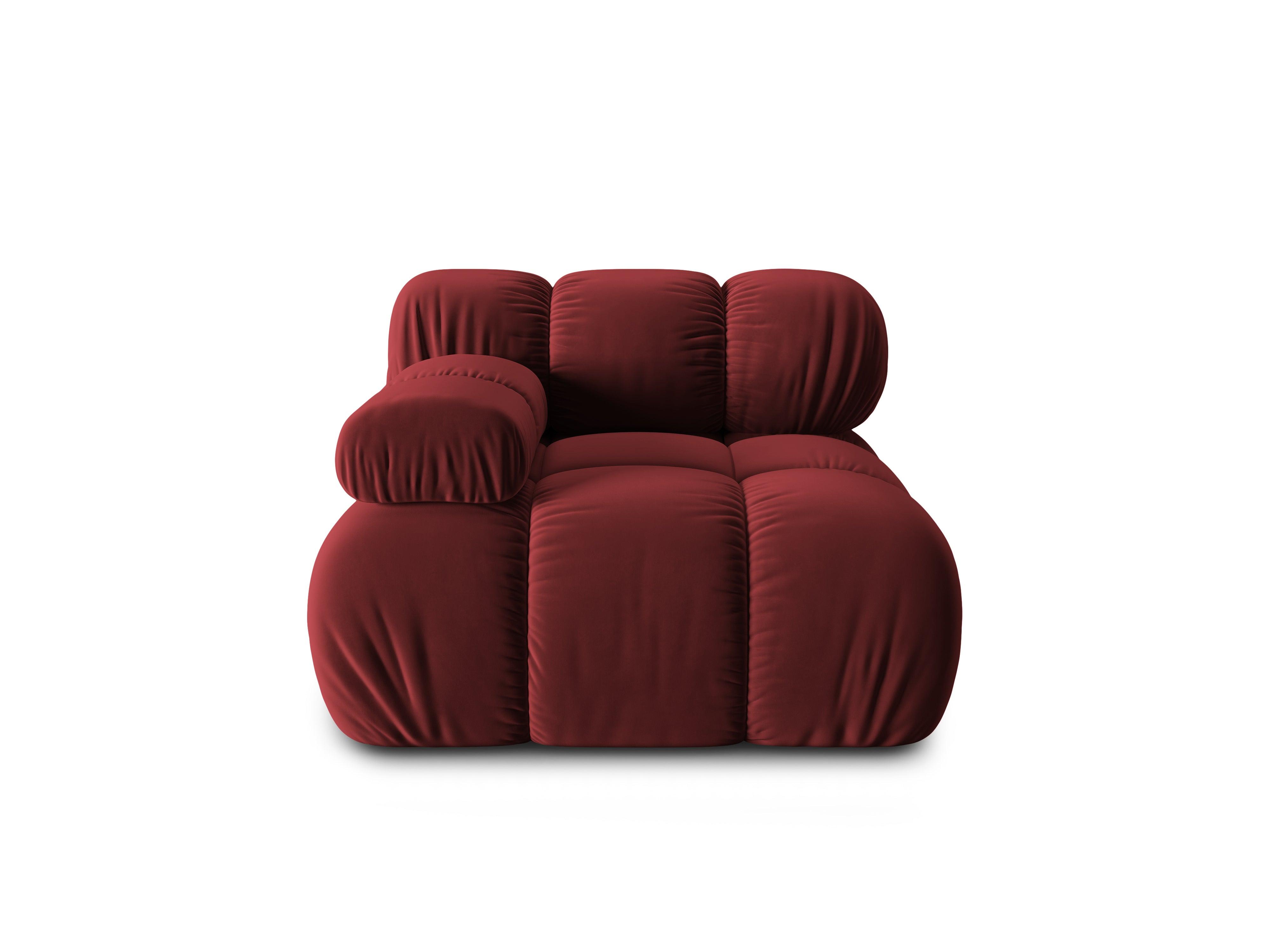 Sofa modułowa TROPEA - moduł lewostronny rubinowy Milo Casa Eye on Design