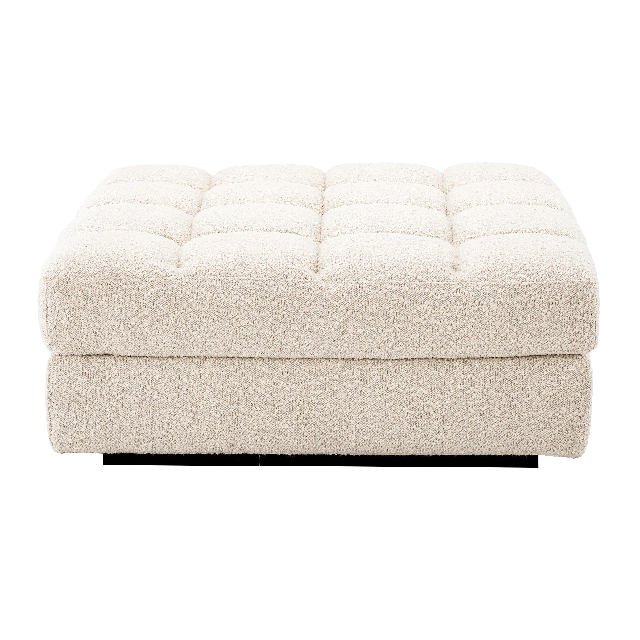 Sofa modułowa w tkaninie boucle DEAN - puf kremowy Eichholtz Eye on Design