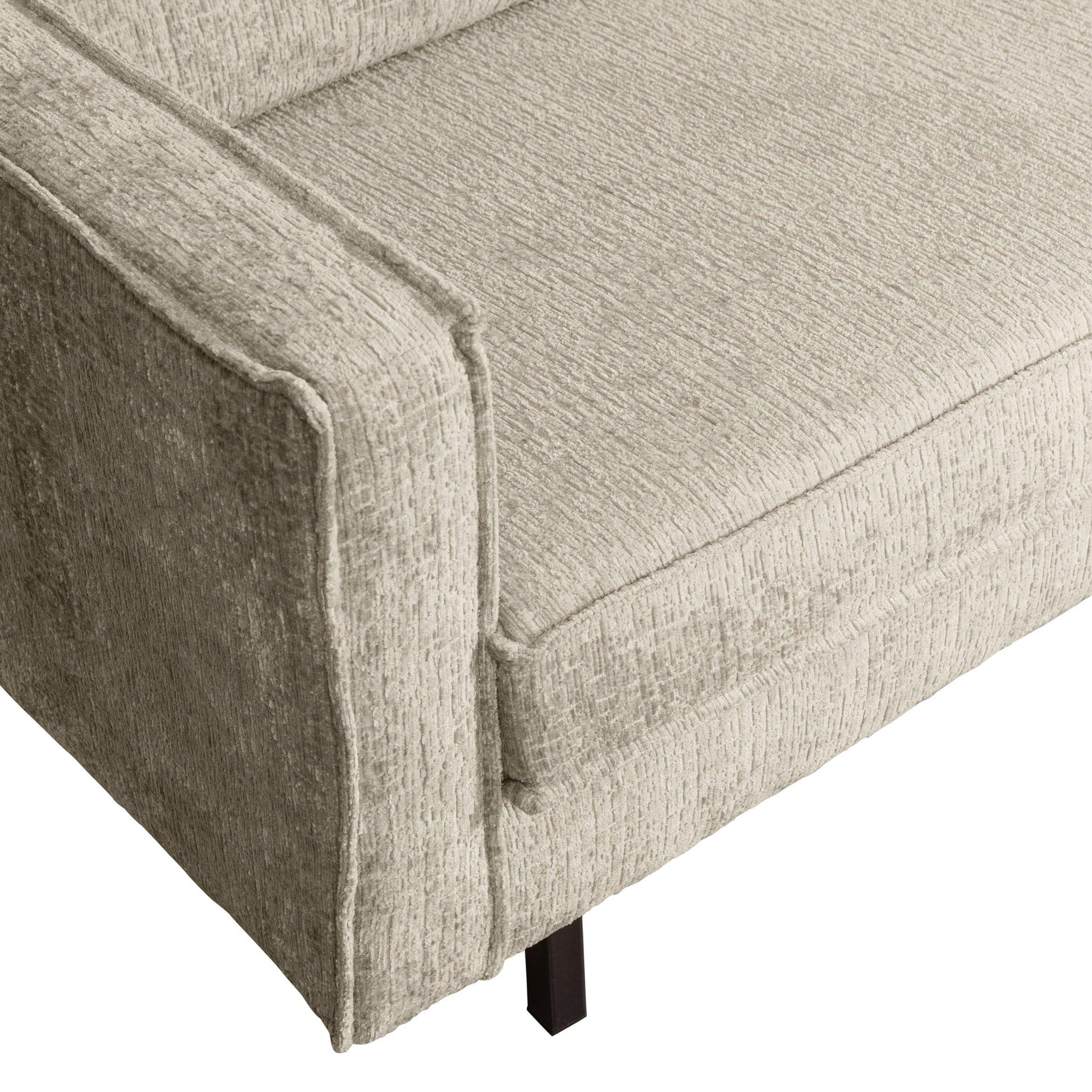 Sofa narożna welurowa lewostronna RODEO beżowy Be Pure Eye on Design