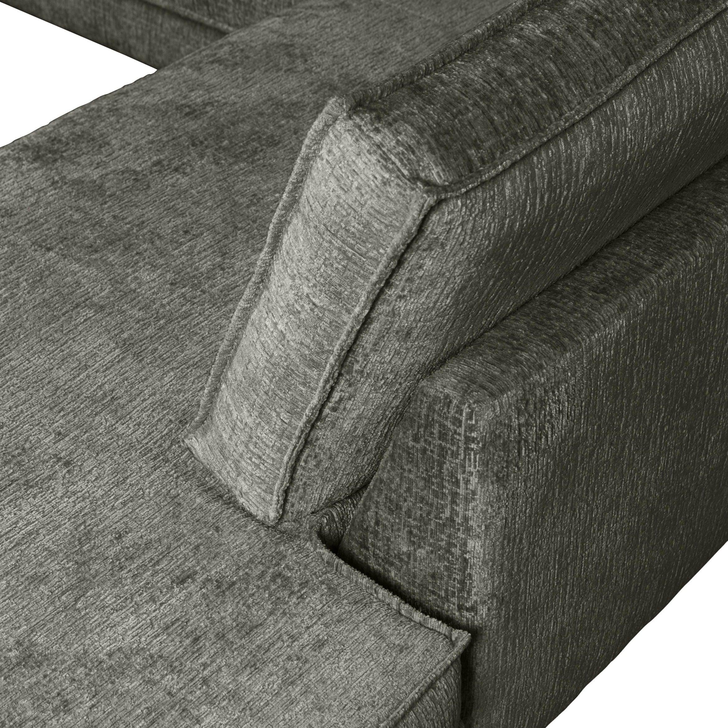 Sofa narożna welurowa lewostronna RODEO szarozielony Be Pure Eye on Design