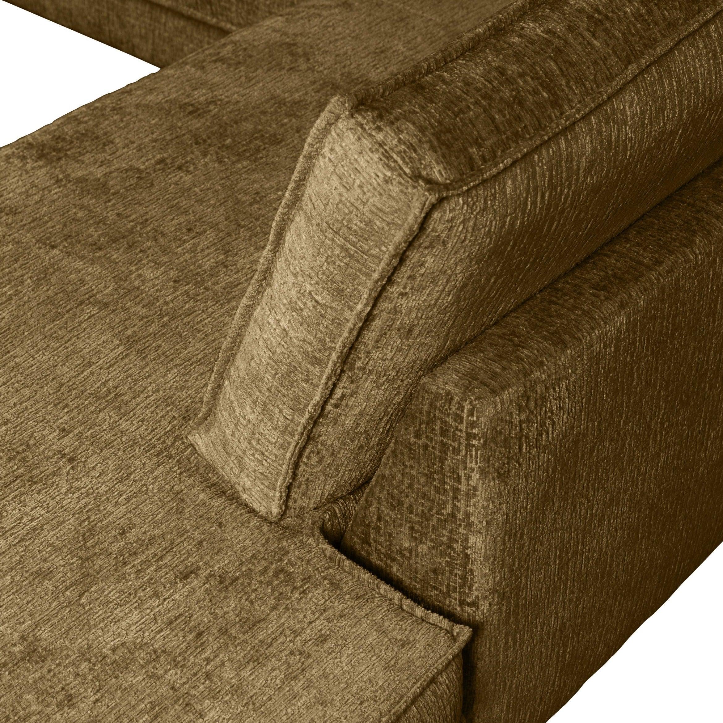 Sofa narożna welurowa prawostronna RODEO brązowy Be Pure Eye on Design