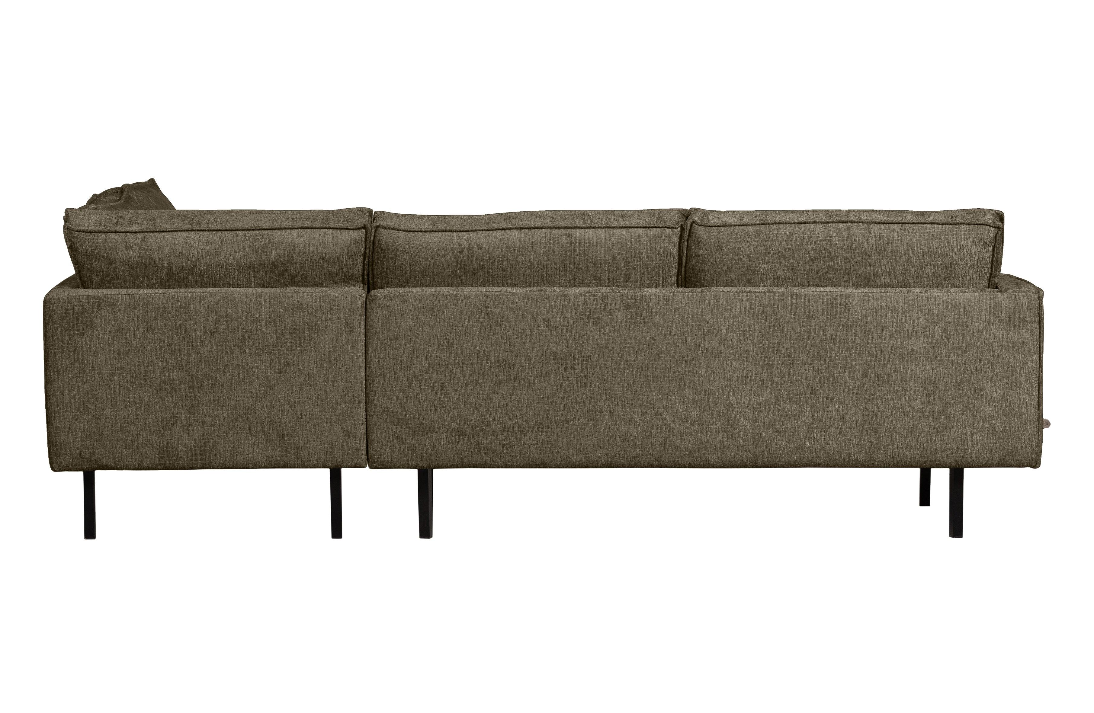 Sofa narożna welurowa prawostronna RODEO ciemnozielony Be Pure Eye on Design
