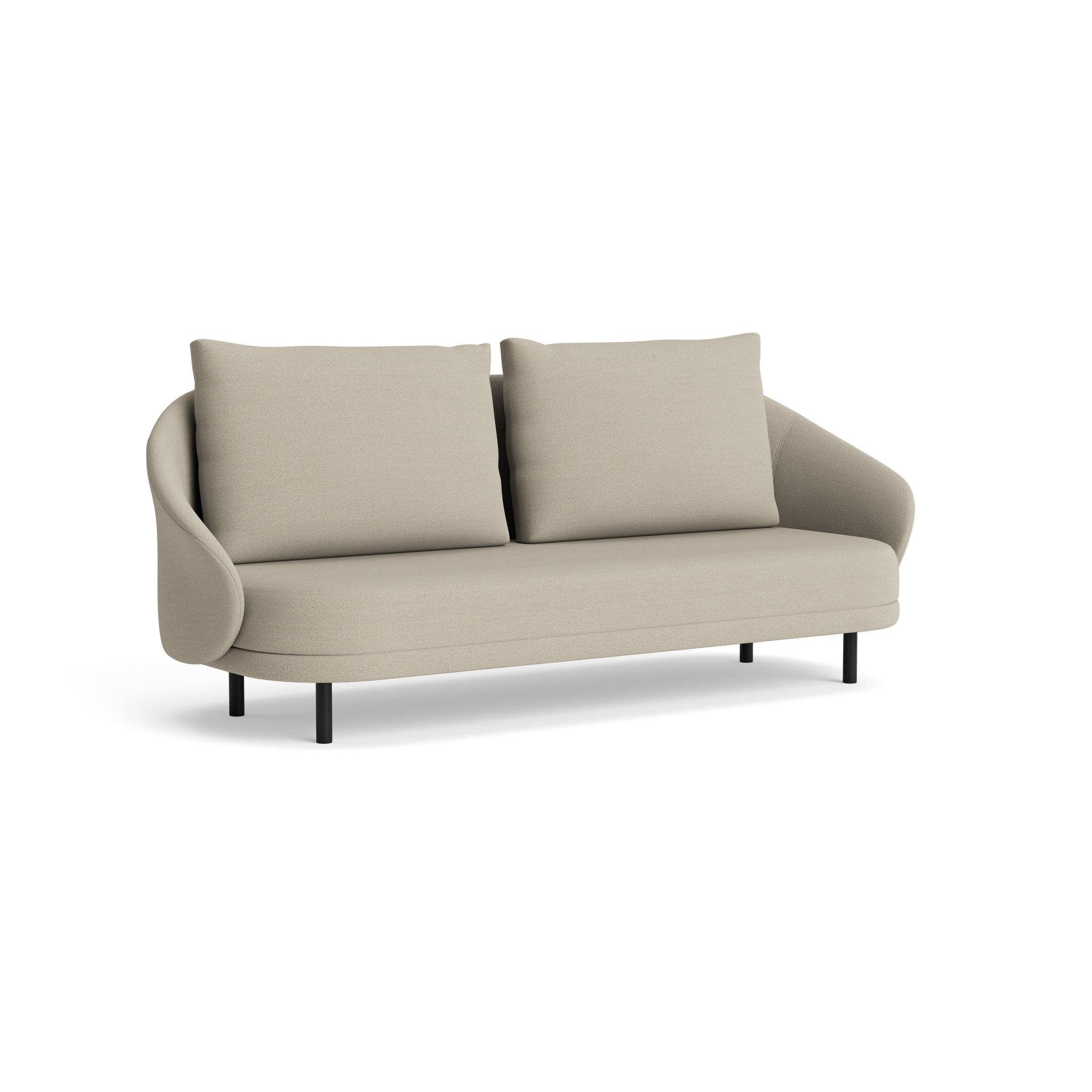 Sofa NEW WAVE dębowy NORR11 czarny dębowy tkanina beżowy Eye on Design