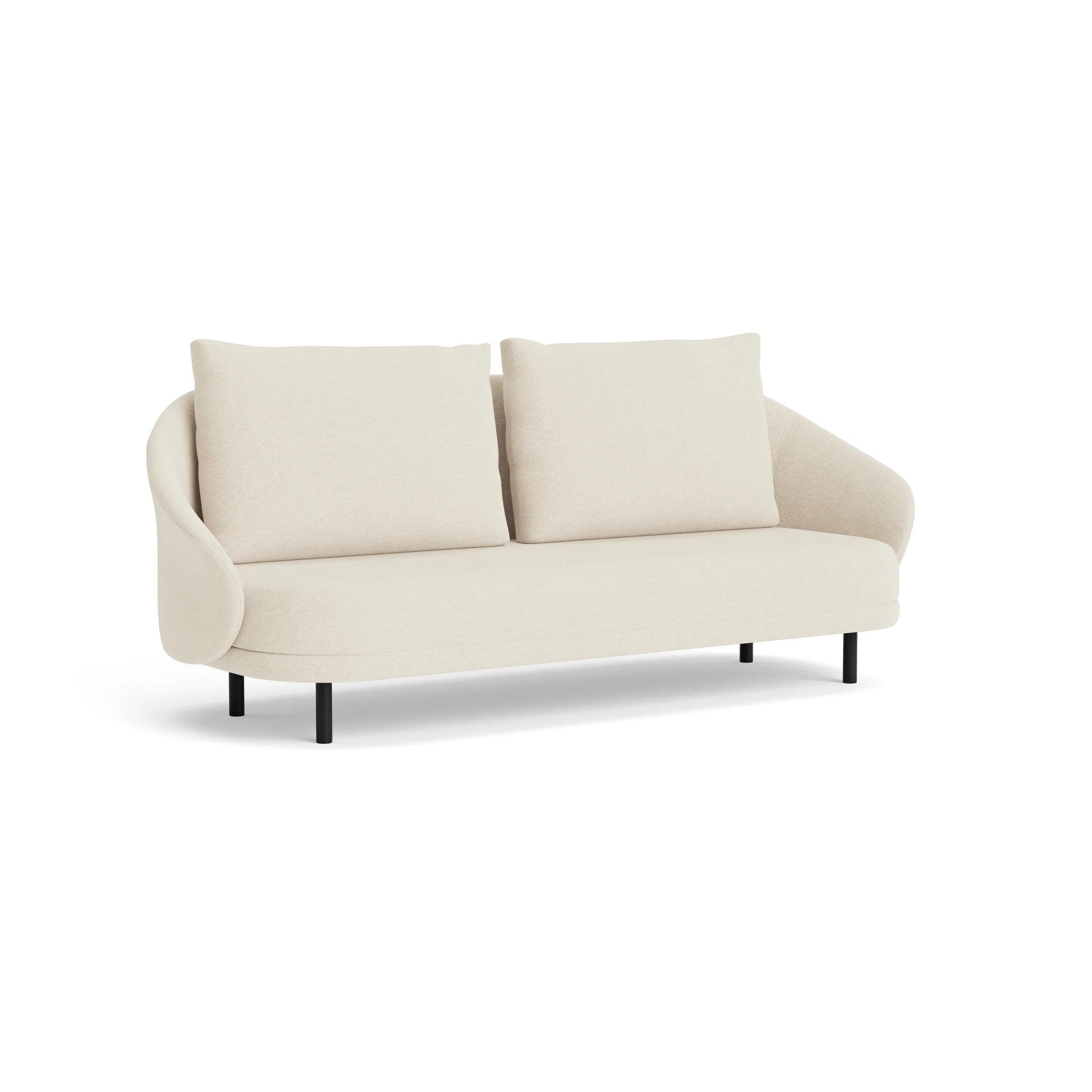 Sofa NEW WAVE dębowy NORR11 czarny dębowy tkanina boucle kremowy Eye on Design
