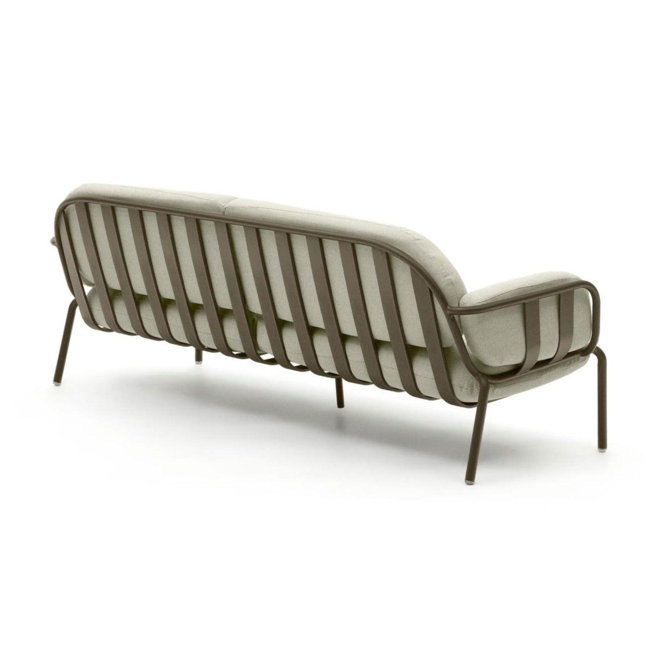 Sofa ogrodowa 3-osobowa JONCOLS beżowy z oliwkową podstawą La Forma Eye on Design