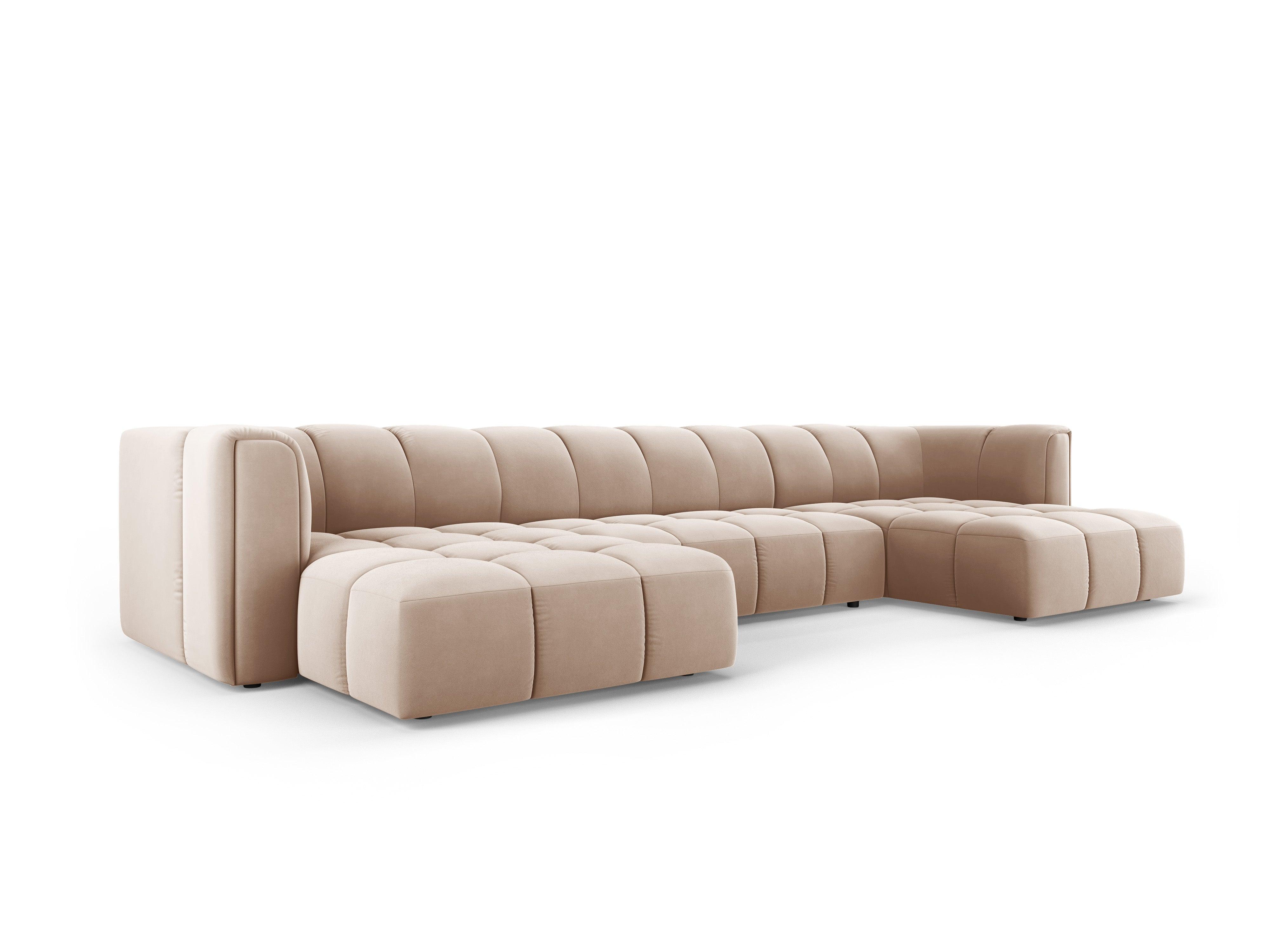 Sofa panoramiczna aksamitna FRANCESCA beżowy Milo Casa Eye on Design