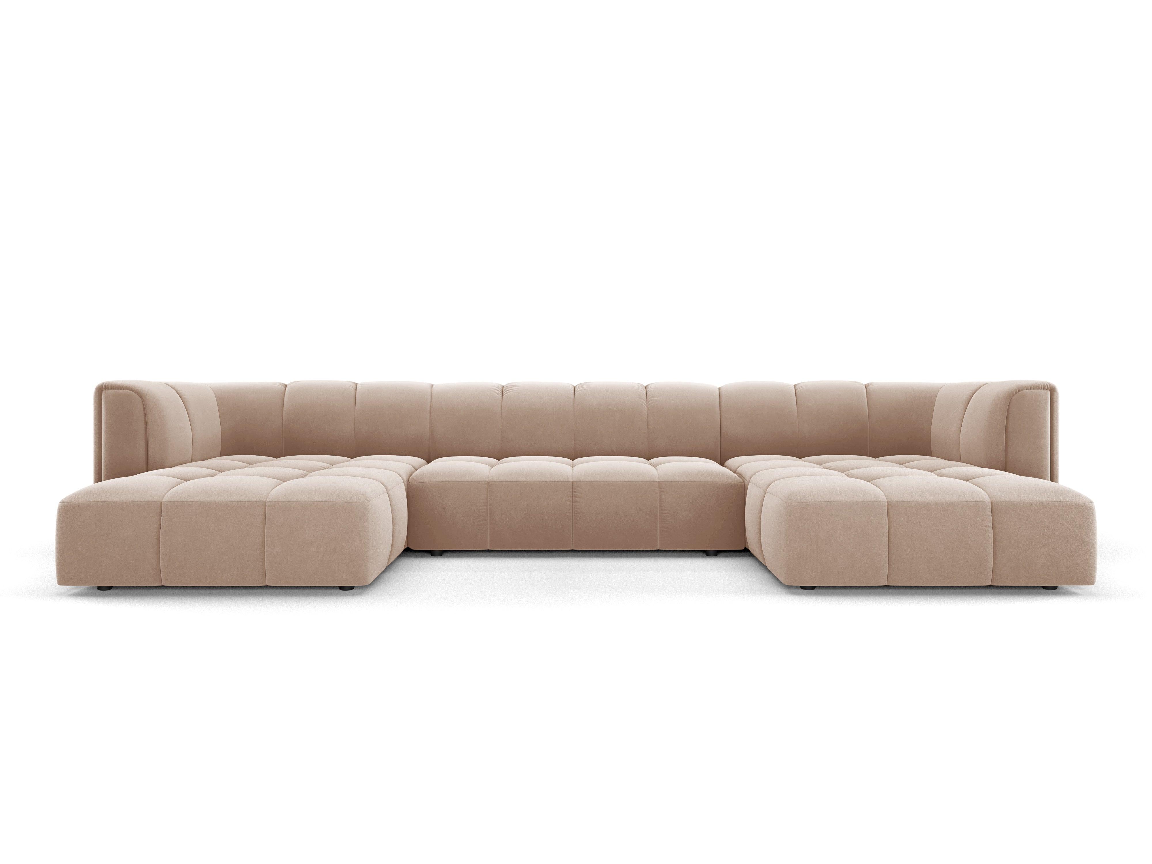 Sofa panoramiczna aksamitna FRANCESCA beżowy Milo Casa Eye on Design