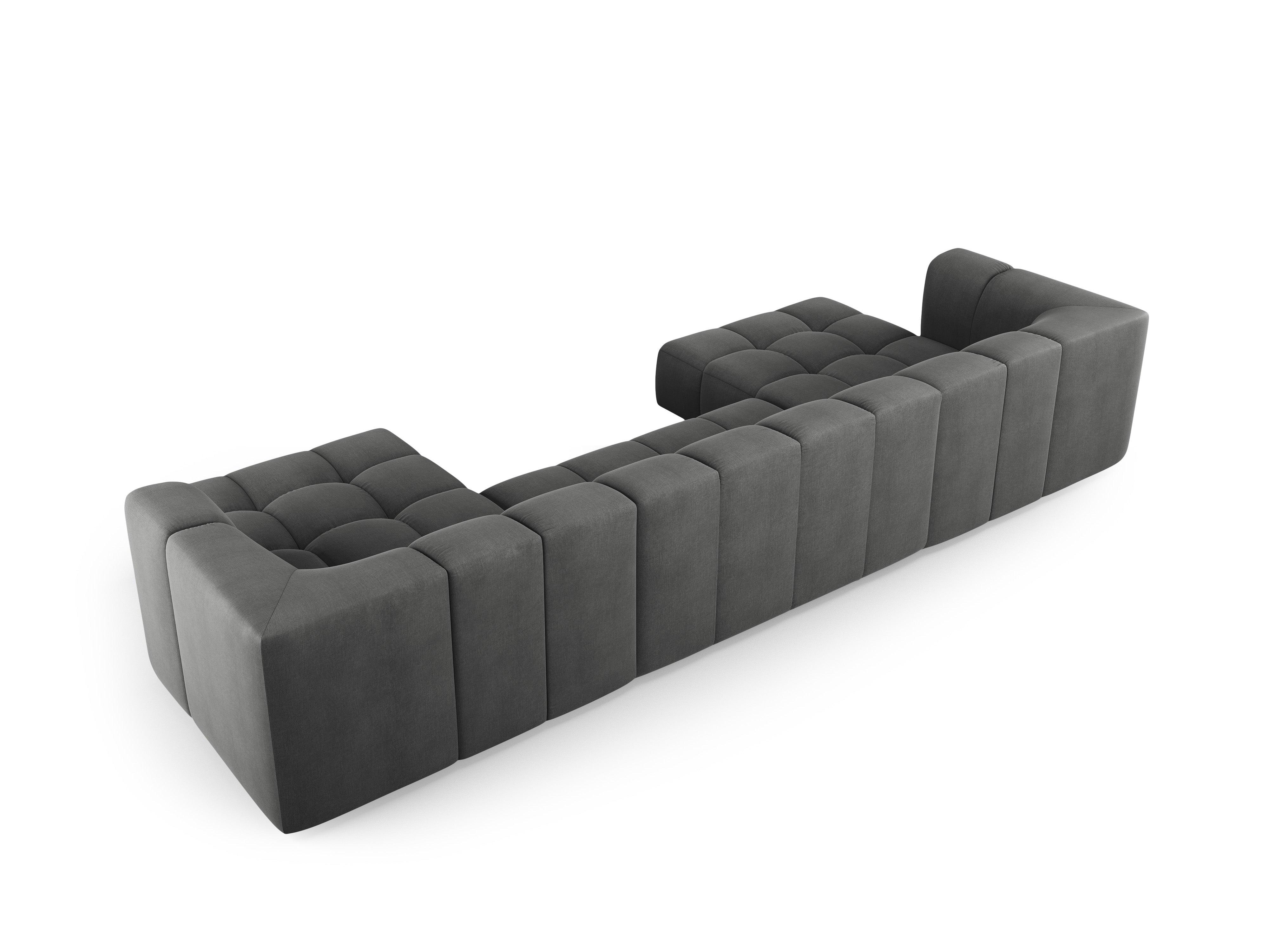 Sofa panoramiczna FRANCESCA ciemnoszary szenil Milo Casa Eye on Design