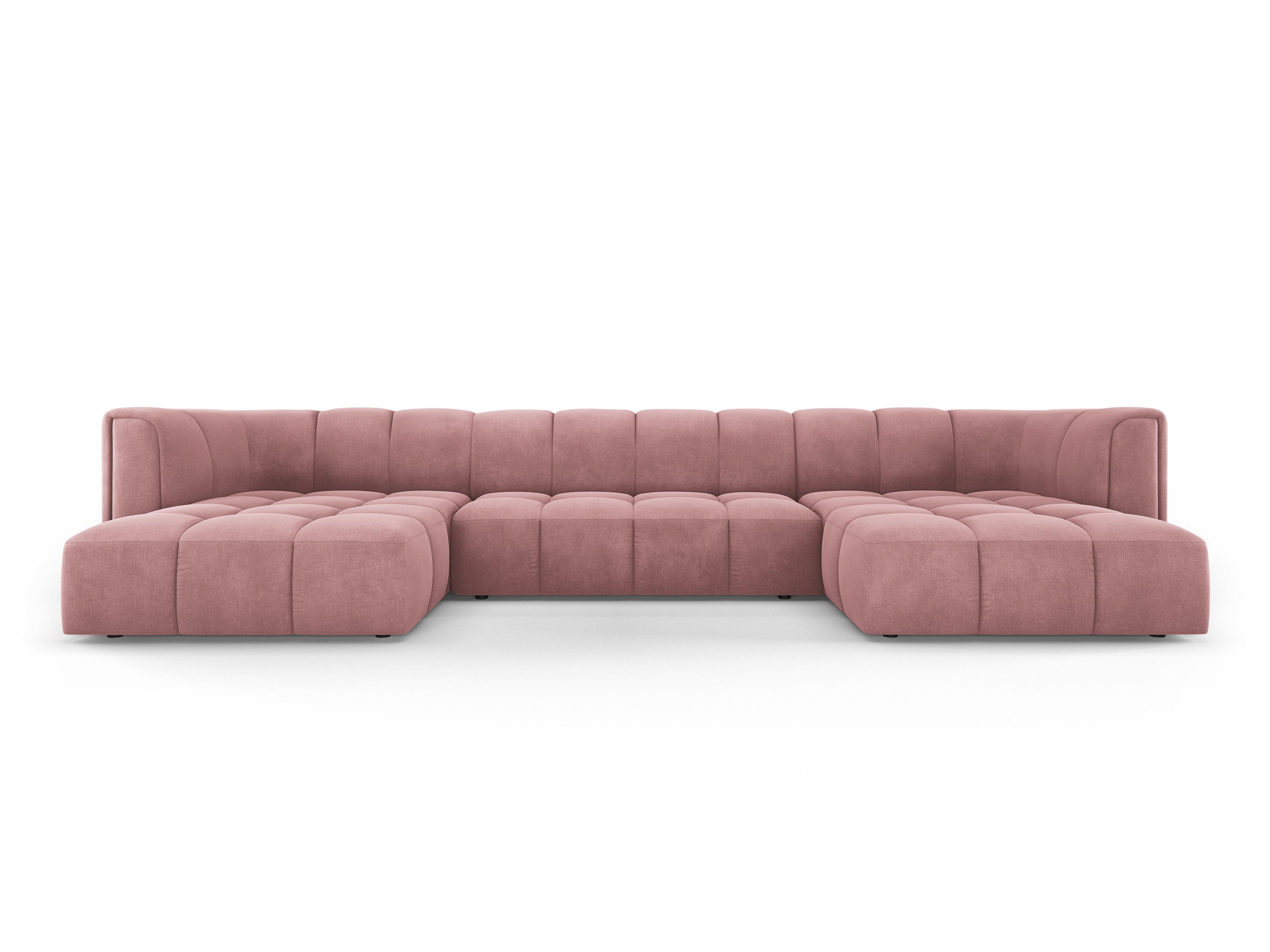 Sofa panoramiczna FRANCESCA różowy szenil Milo Casa Eye on Design