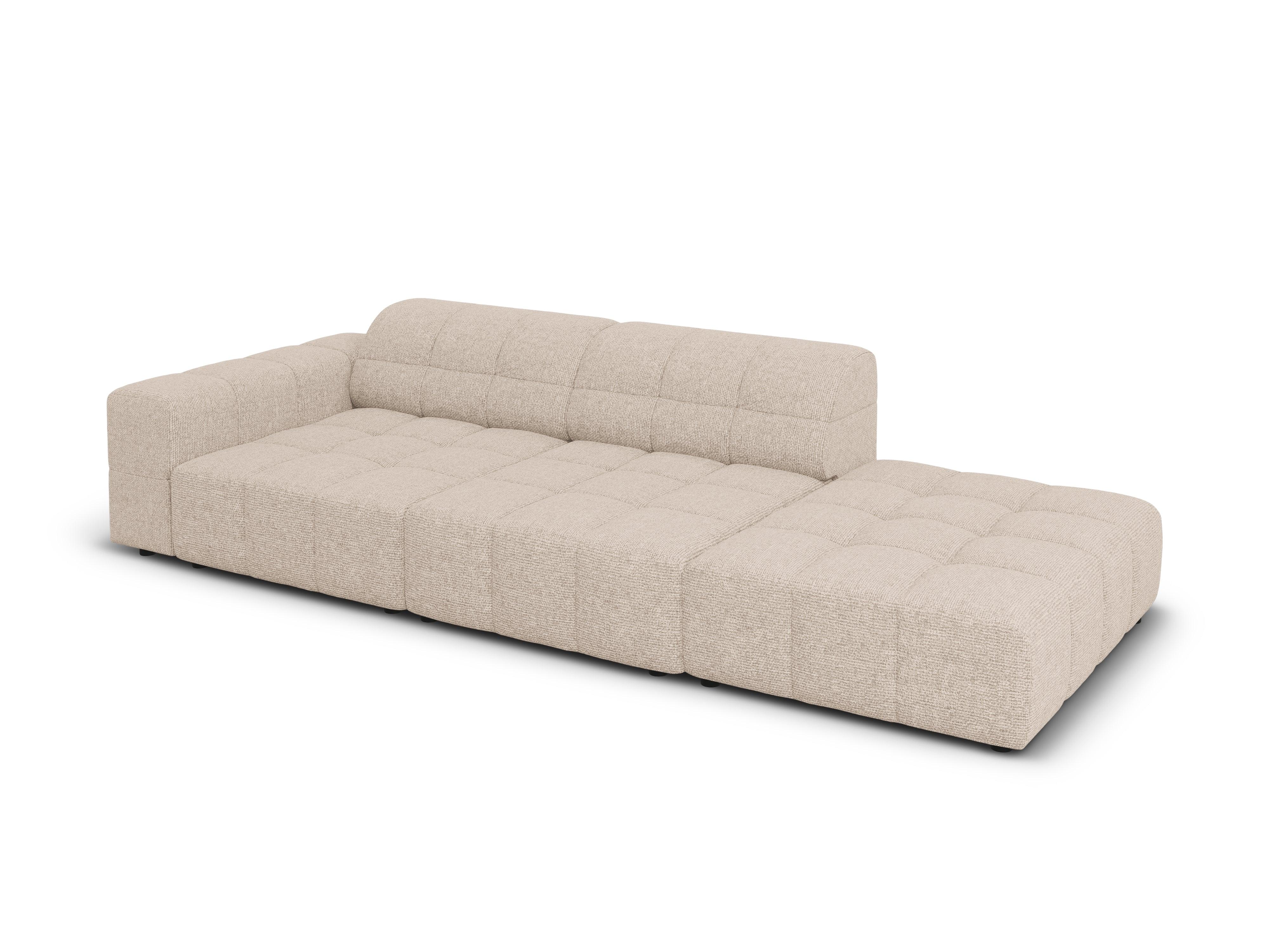 Sofa prawostronna 3-osobowa CHICAGO beżowy szenil Cosmopolitan Design Eye on Design