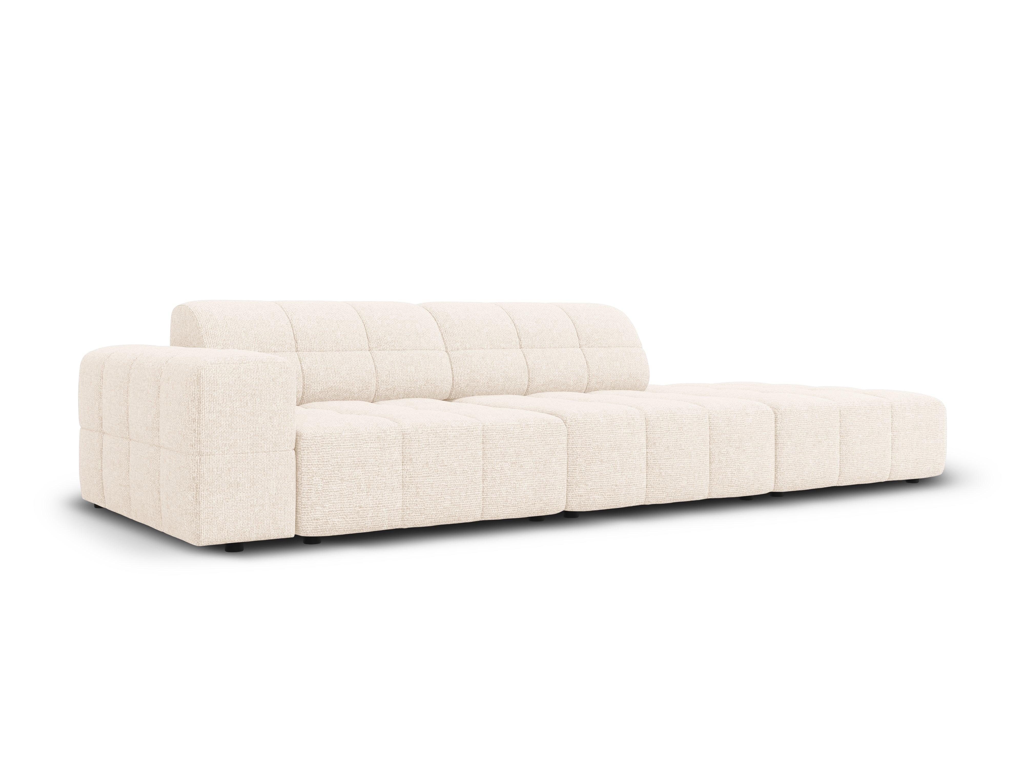 Sofa prawostronna 3-osobowa CHICAGO jasnobeżowy szenil Cosmopolitan Design Eye on Design