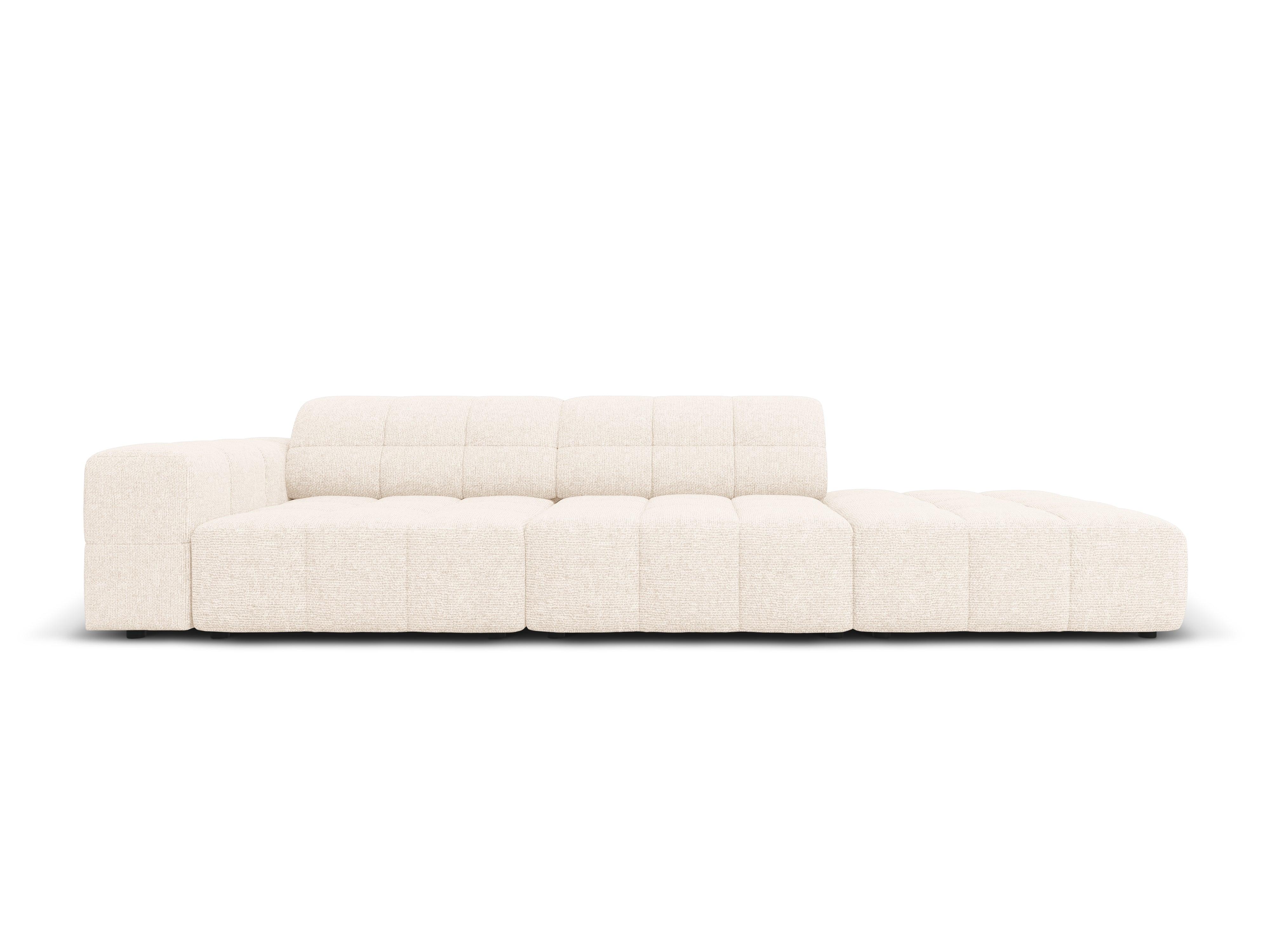 Sofa prawostronna 3-osobowa CHICAGO jasnobeżowy szenil Cosmopolitan Design Eye on Design