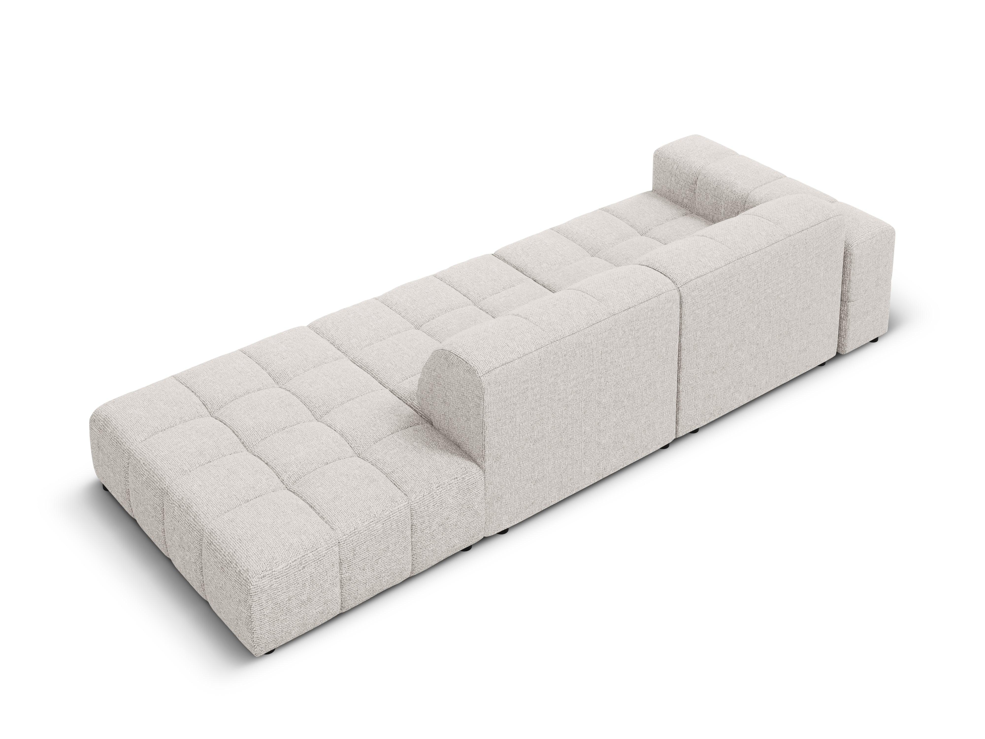 Sofa prawostronna 3-osobowa CHICAGO jasnoszary szenil Cosmopolitan Design Eye on Design