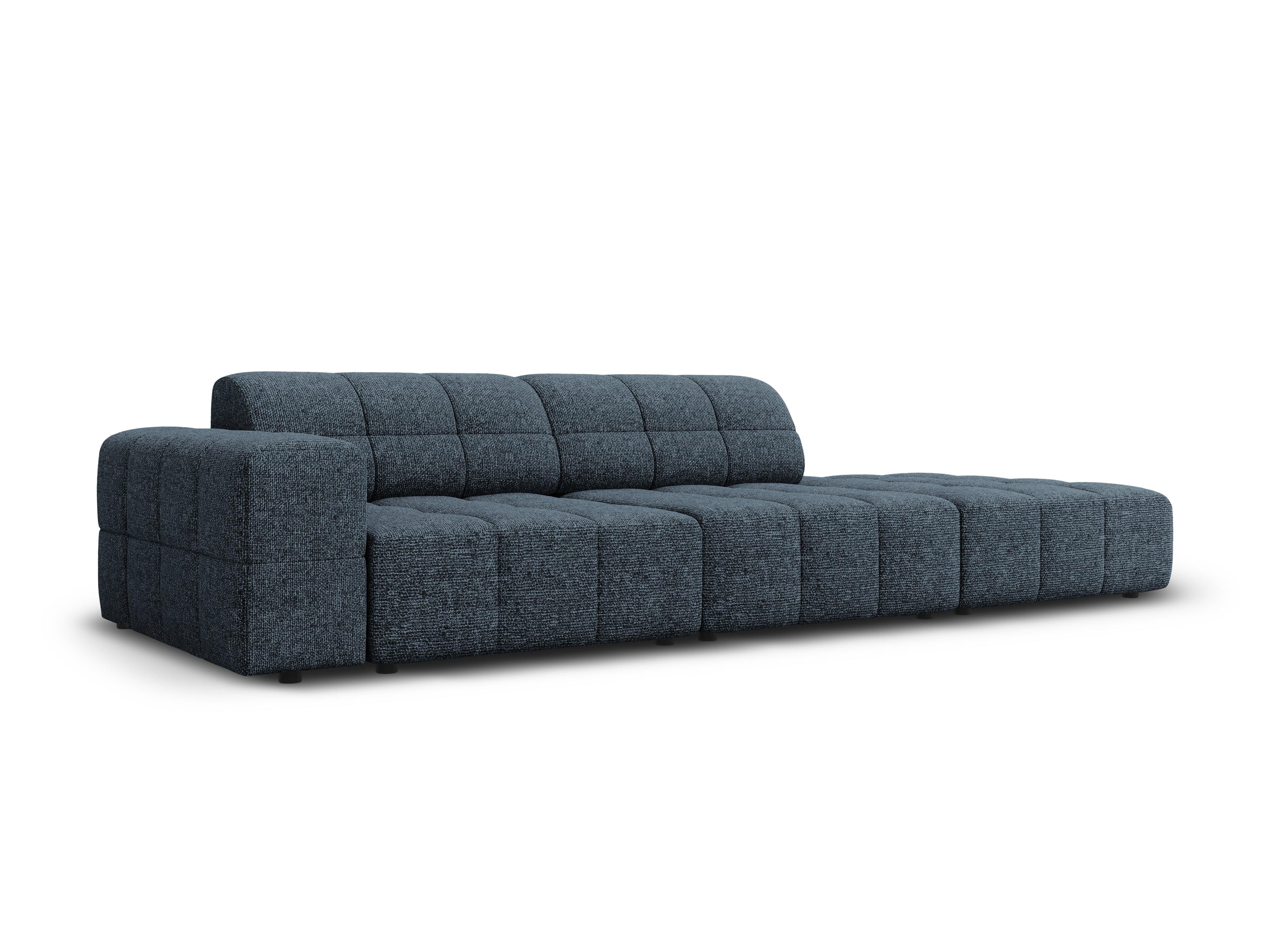Sofa prawostronna 3-osobowa CHICAGO niebieski szenil Cosmopolitan Design Eye on Design