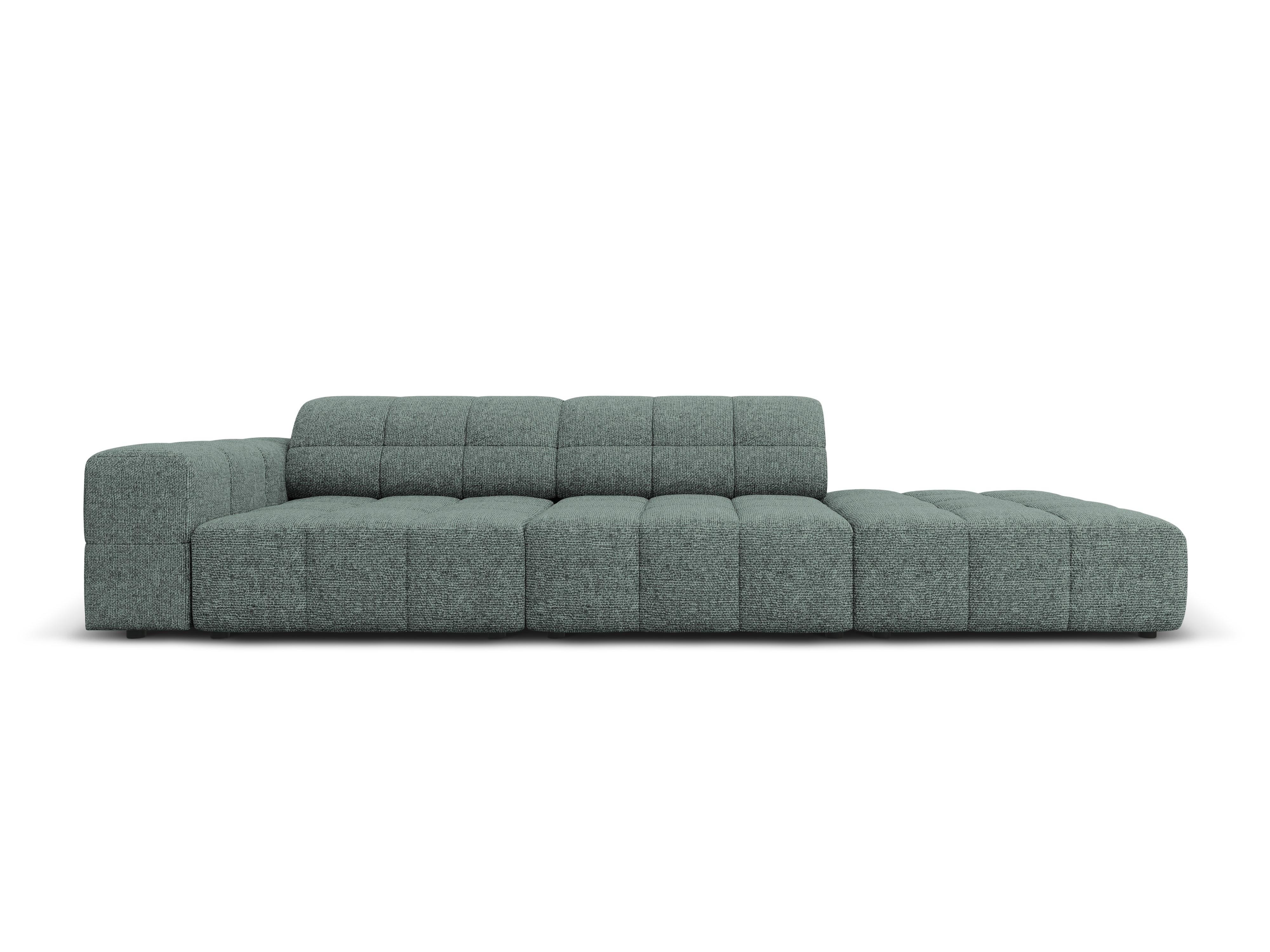 Sofa prawostronna 3-osobowa CHICAGO petrol szenil Cosmopolitan Design Eye on Design
