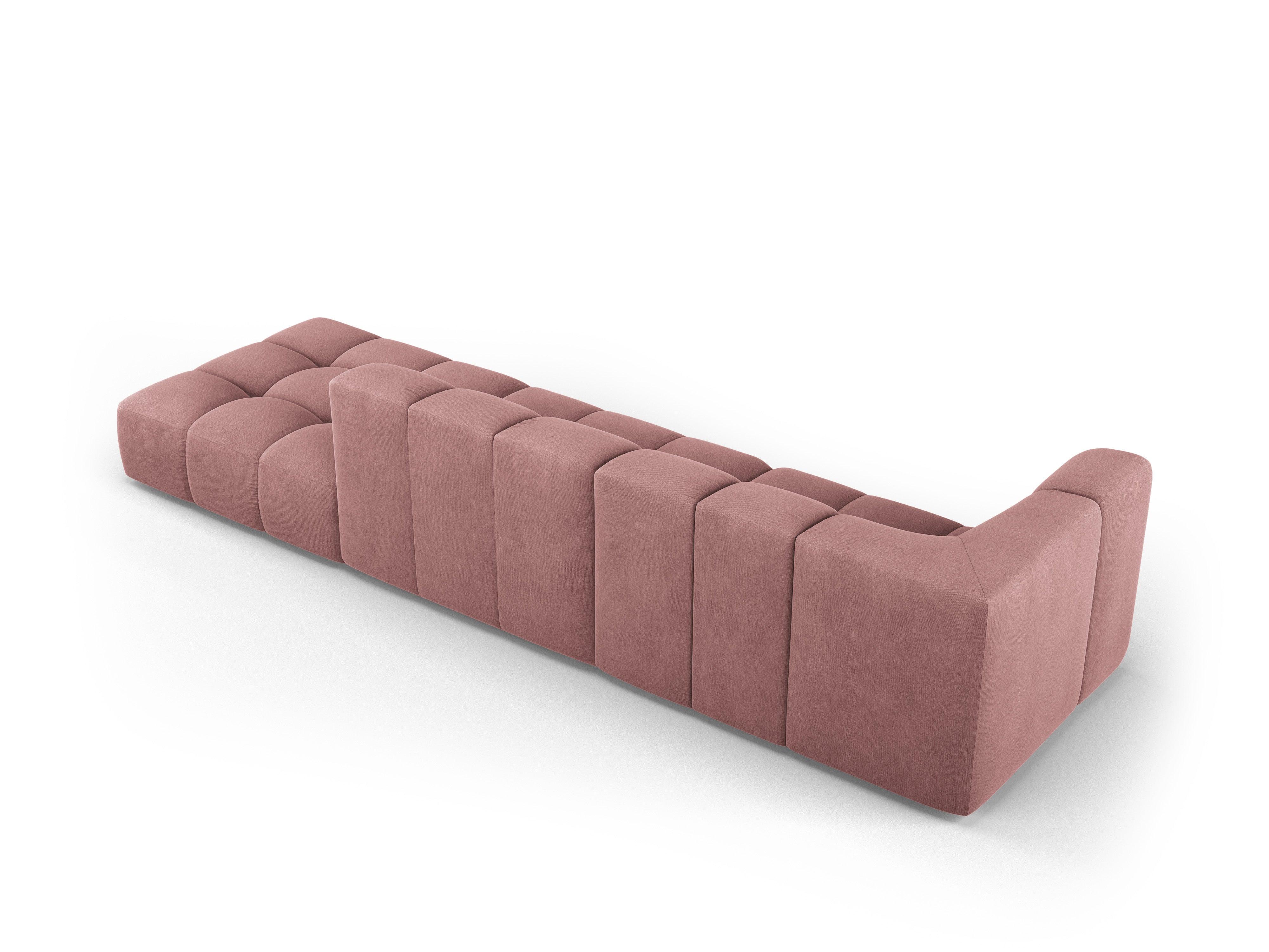 Sofa prawostronna FRANCESCA różowy szenil Milo Casa Eye on Design