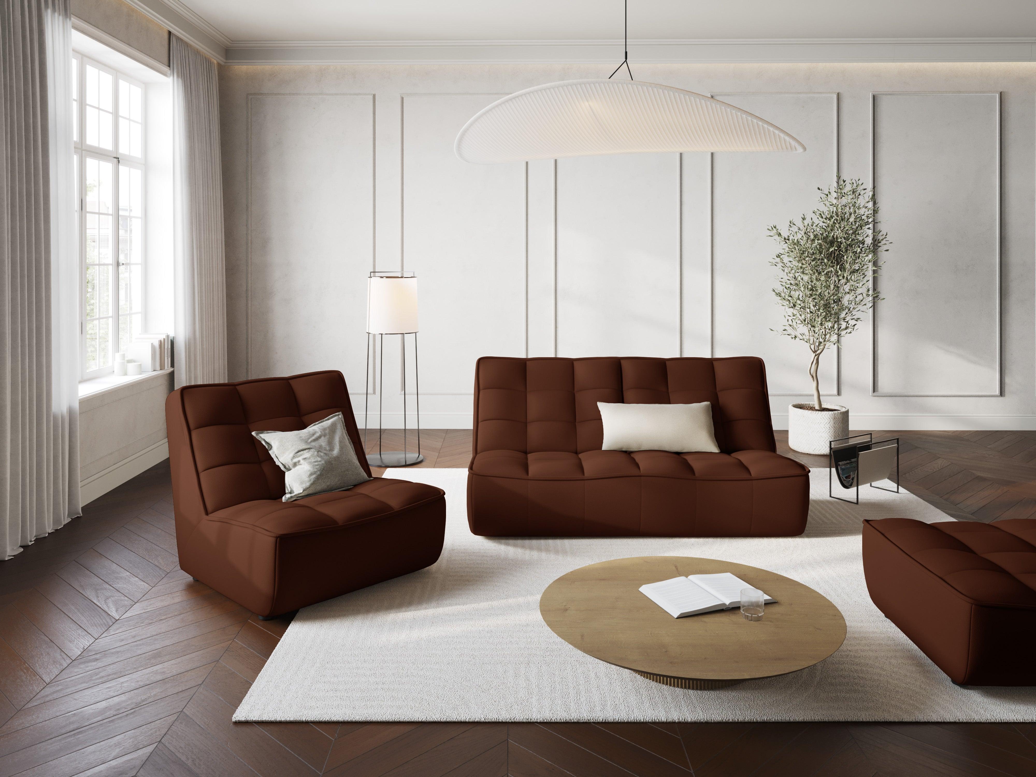 Sofa skórzana 2-osobowa MONI czekoladowy Maison Heritage Eye on Design