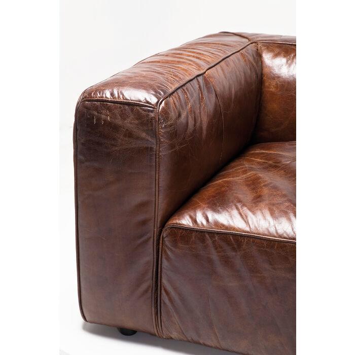 Sofa skórzana 3-osobowa CUBETTO brązowy, marka Kare Design
