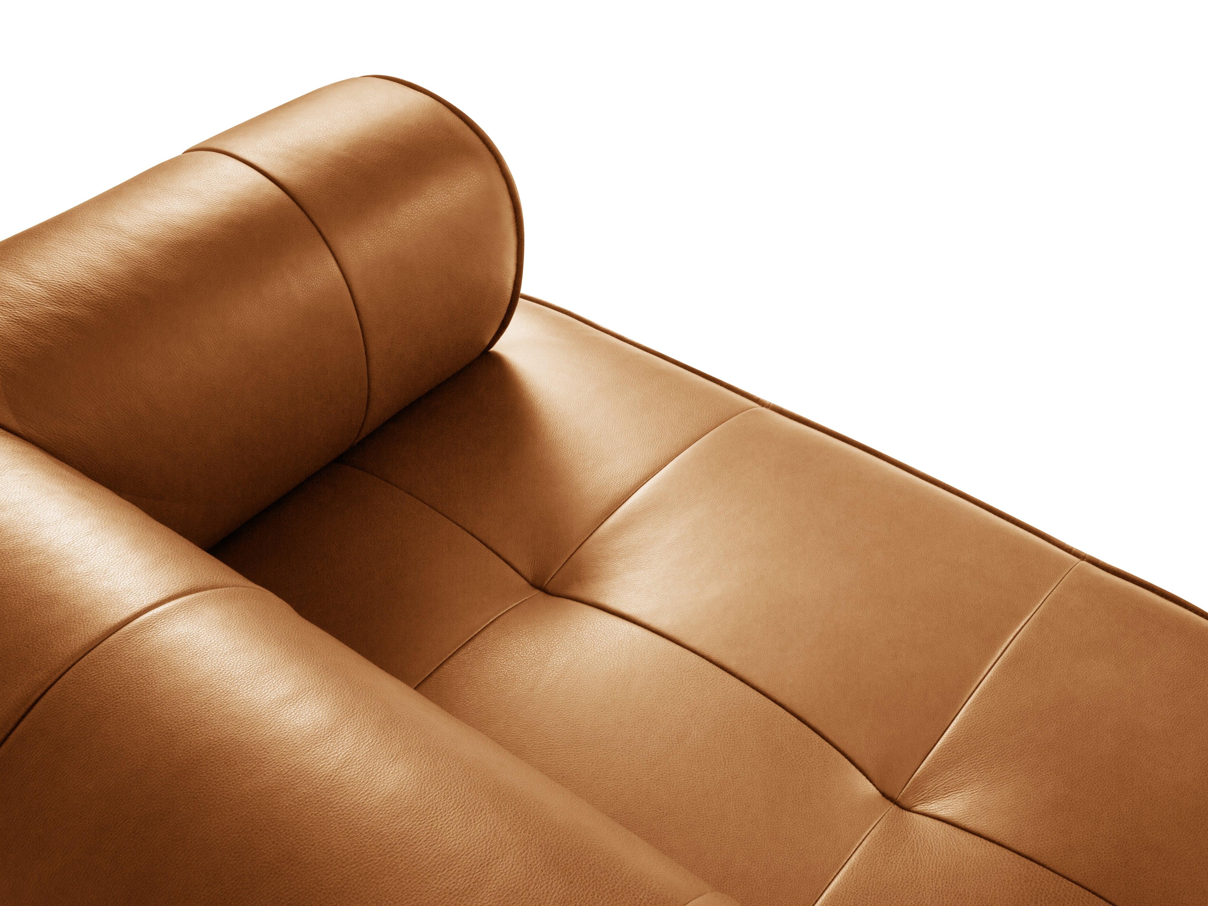 Sofa skórzana otwarta lewostronna LILY koniakowy Maison Heritage Eye on Design