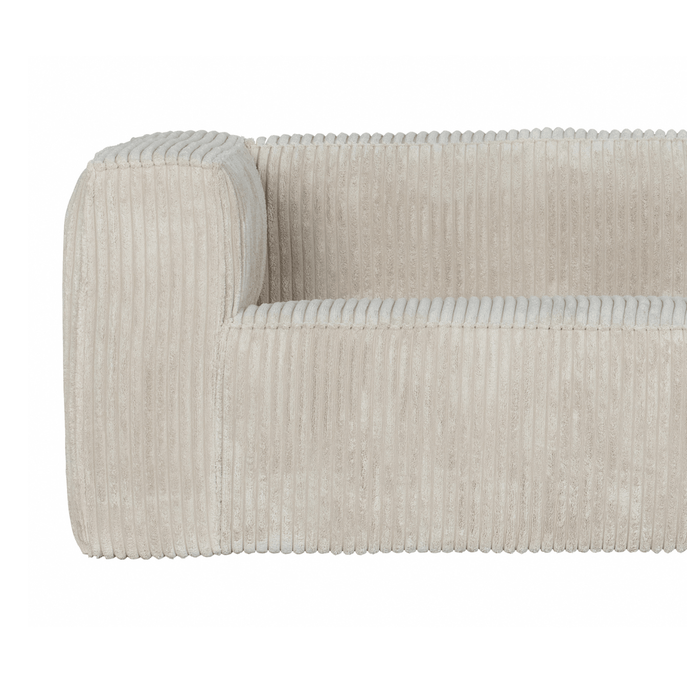 Sofa sztruksowa BEAN RIB jasnobeżowy Woood Exclusive Eye on Design