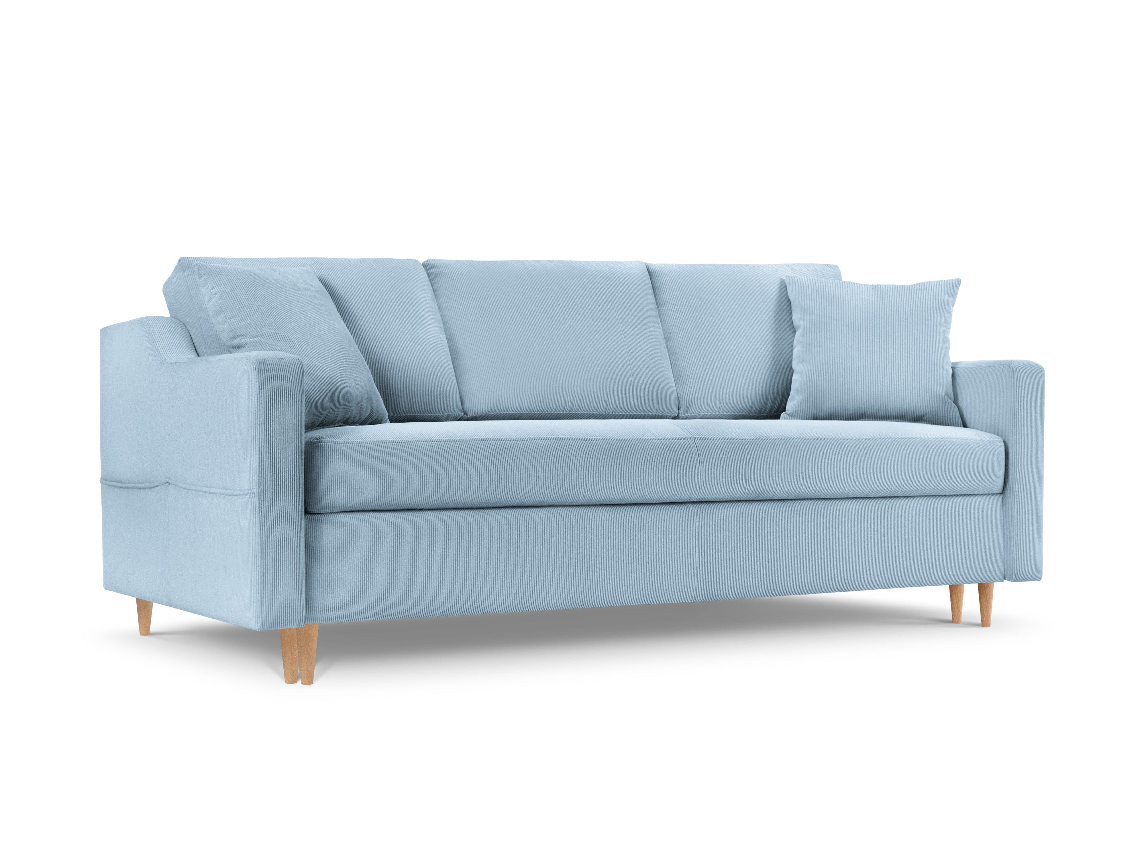 Sofa sztruksowa z funkcją spania ROSE jasnoniebieski Mazzini Sofas Eye on Design