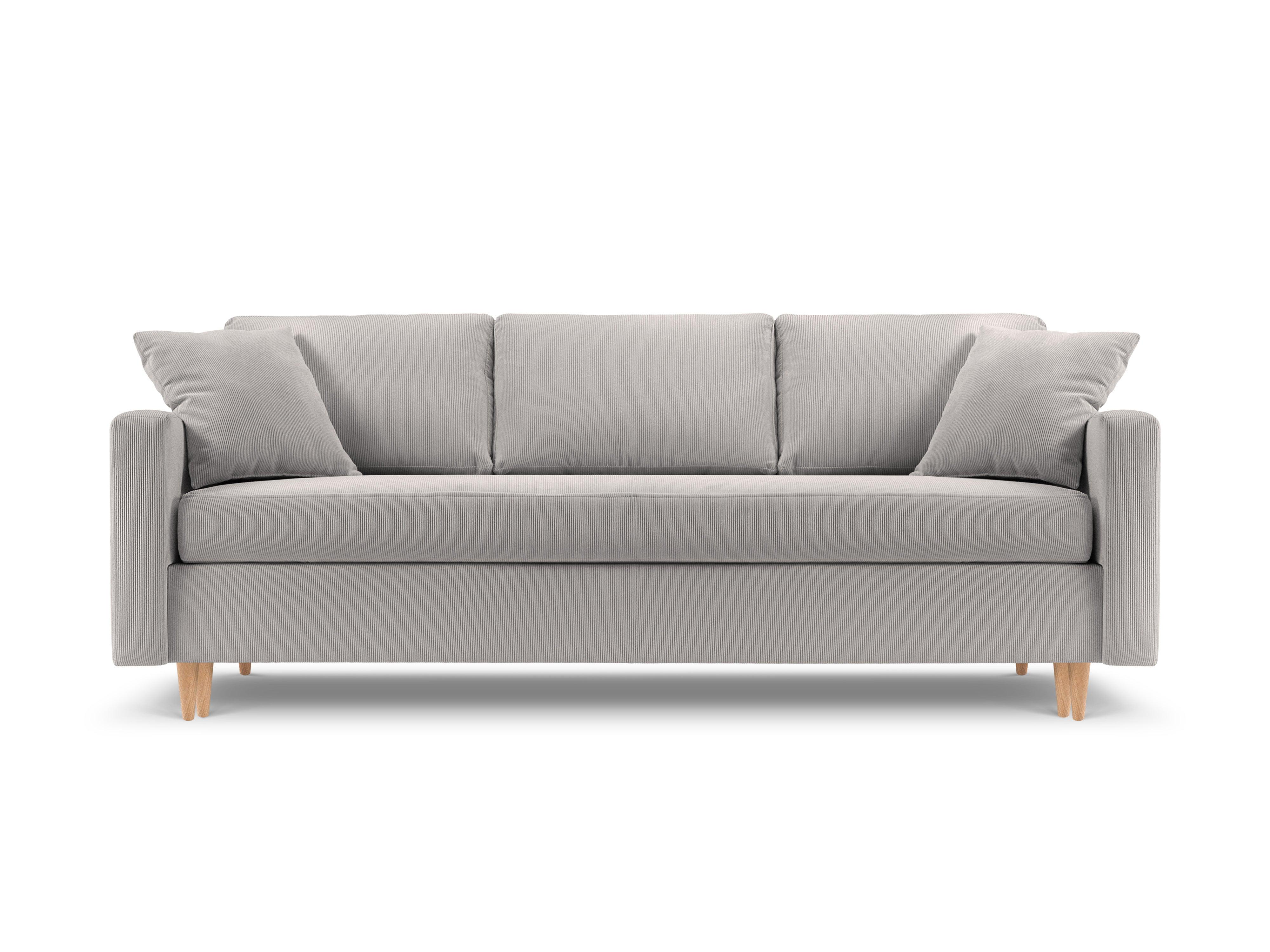 Sofa sztruksowa z funkcją spania ROSE jasnoszary Mazzini Sofas Eye on Design