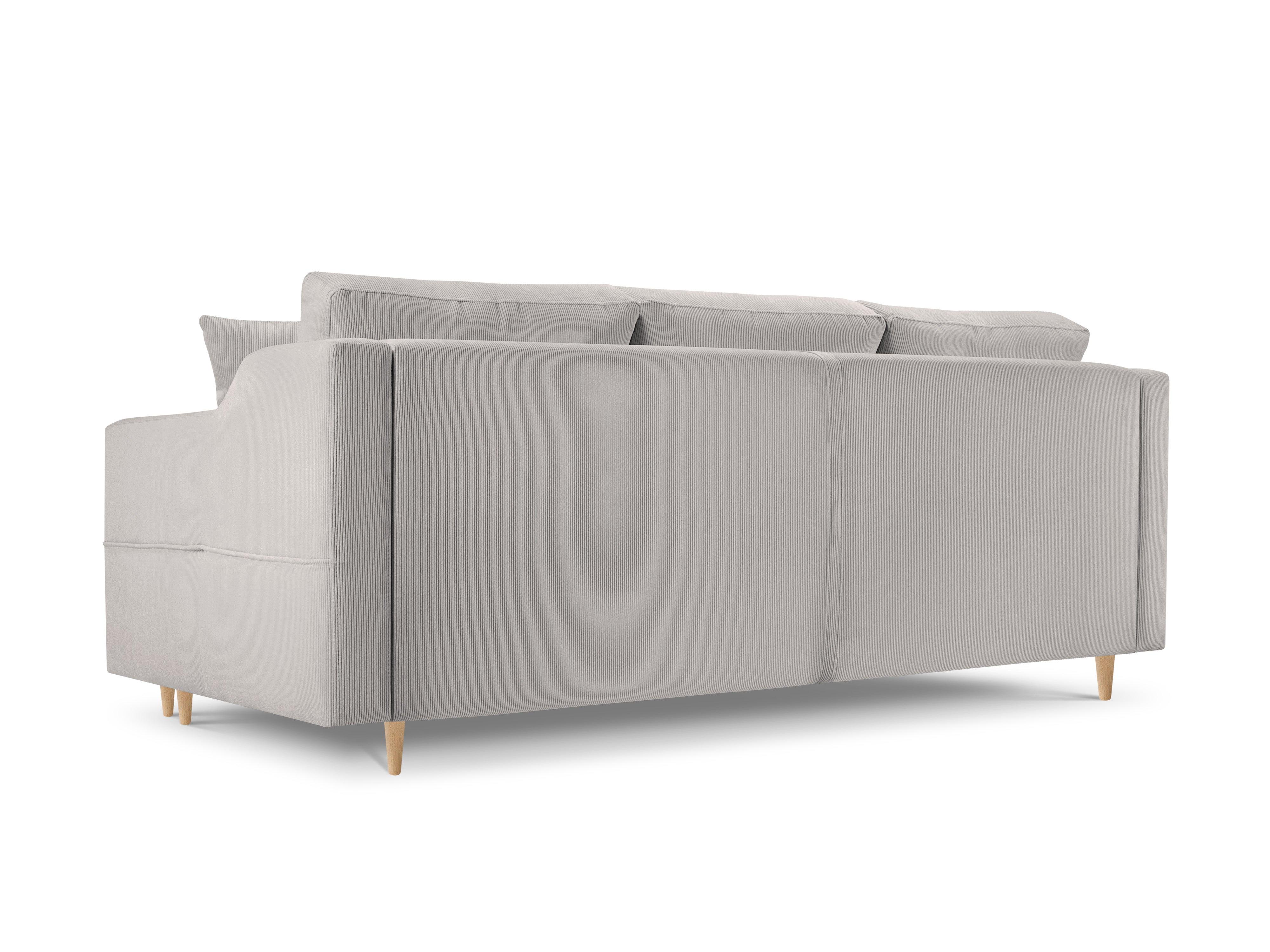 Sofa sztruksowa z funkcją spania ROSE jasnoszary Mazzini Sofas Eye on Design