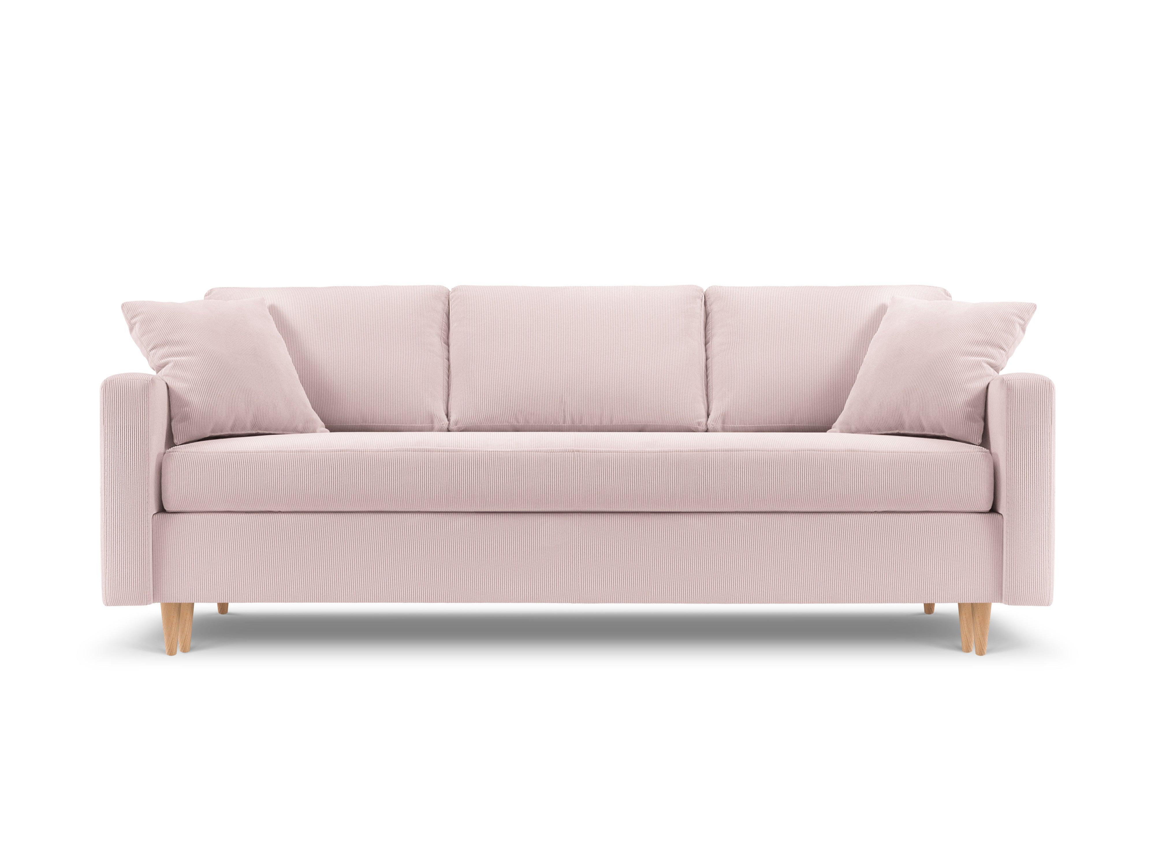 Sofa sztruksowa z funkcją spania ROSE różowy Mazzini Sofas Eye on Design