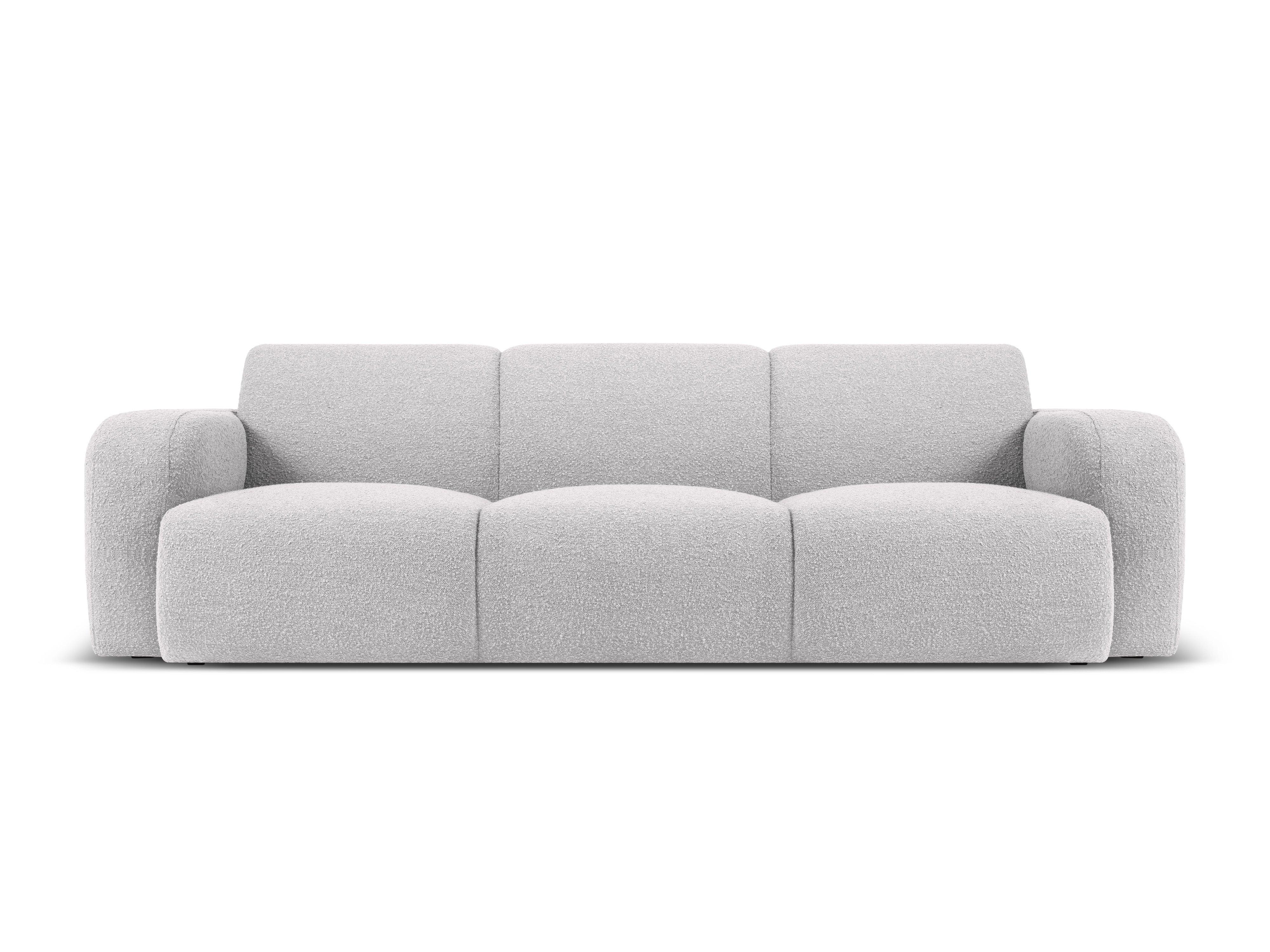 Sofa w tkaninie boucle 3-osobowa LOLA jasnoszary Windsor & Co Eye on Design
