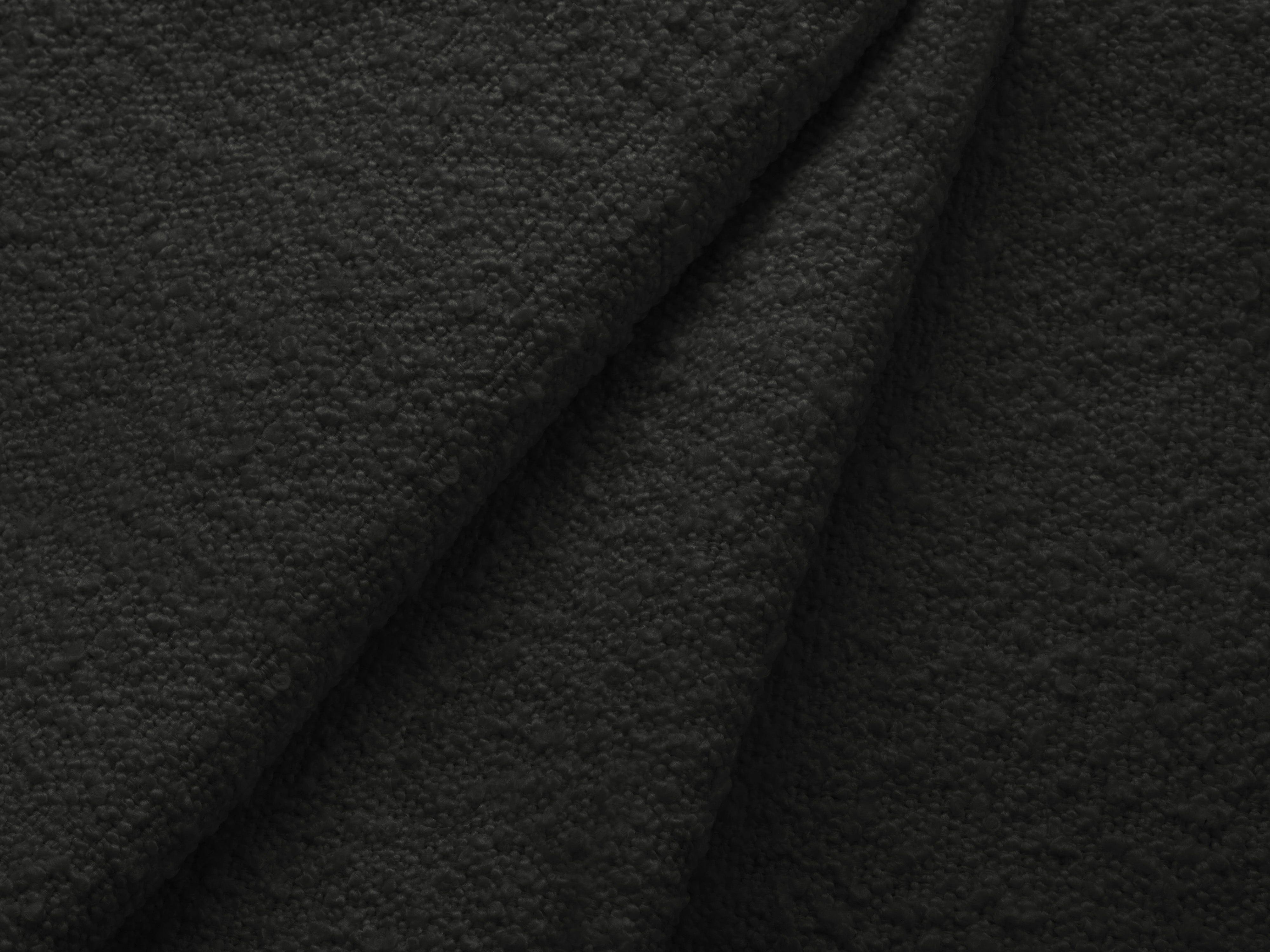 Sofa w tkaninie boucle 3-osobowa VIENNA czarny z czarną podstawą Cosmopolitan Design Eye on Design