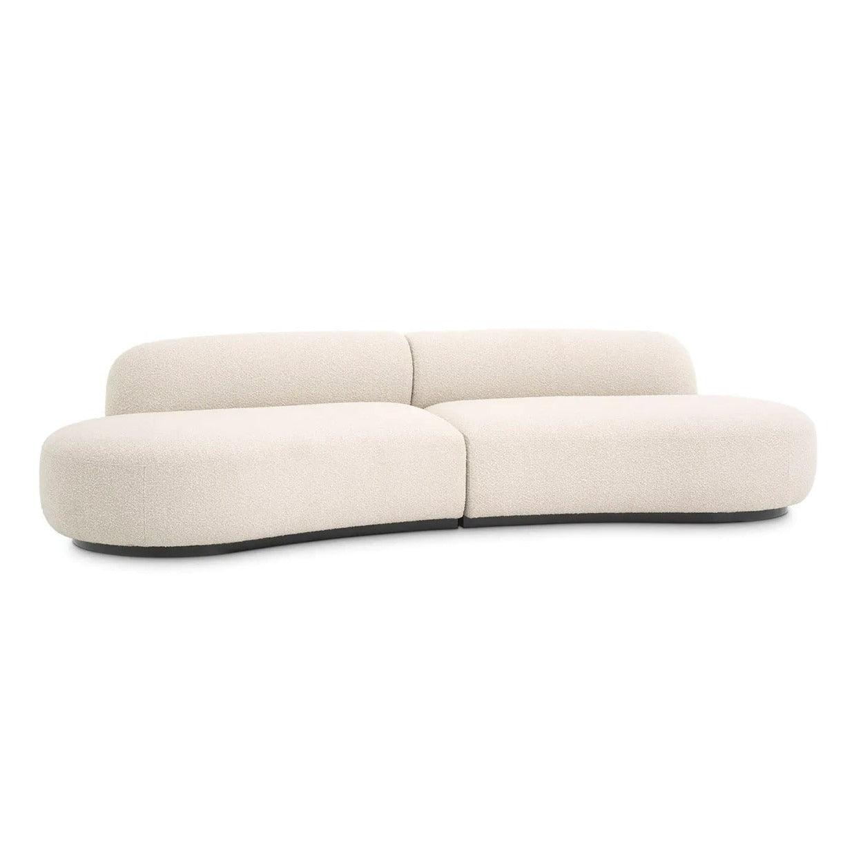 Sofa w tkaninie boucle BJÖRN kremowy Eichholtz Eye on Design