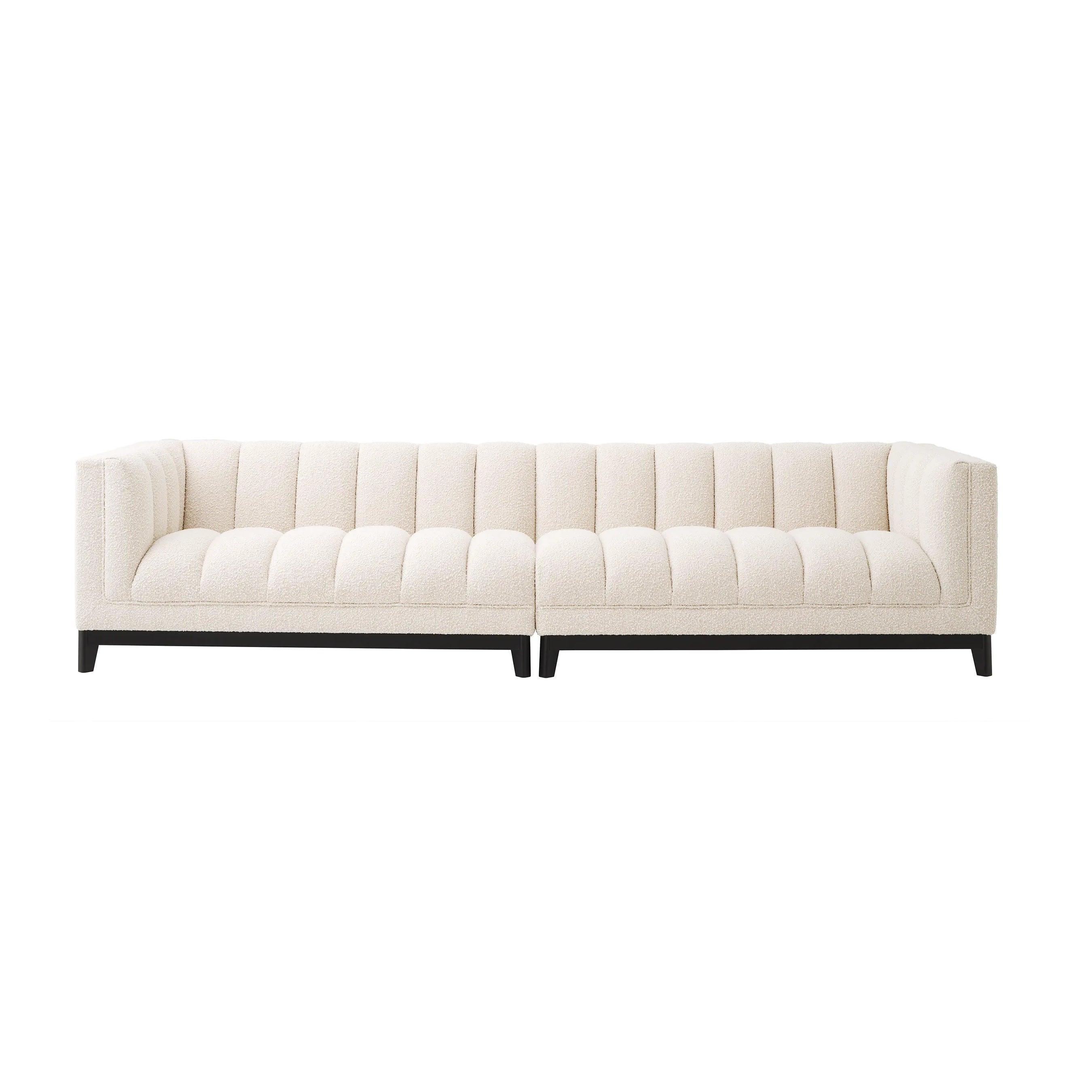 Sofa w tkaninie boucle DITMAR kremowy Eichholtz Eye on Design