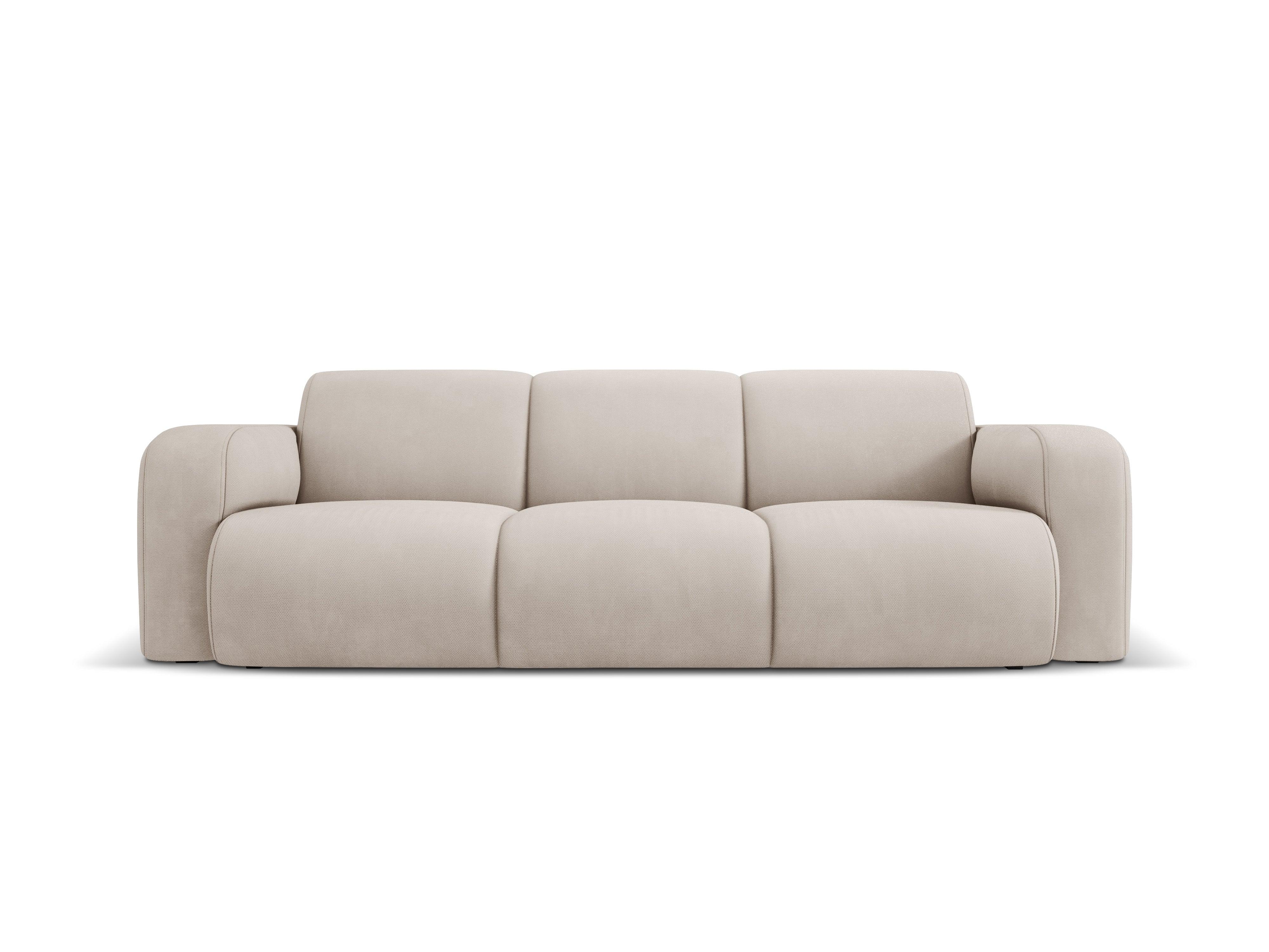 Sofa w tkaninie chenillowej 3-osobowa LOLA beżowy Windsor & Co Eye on Design