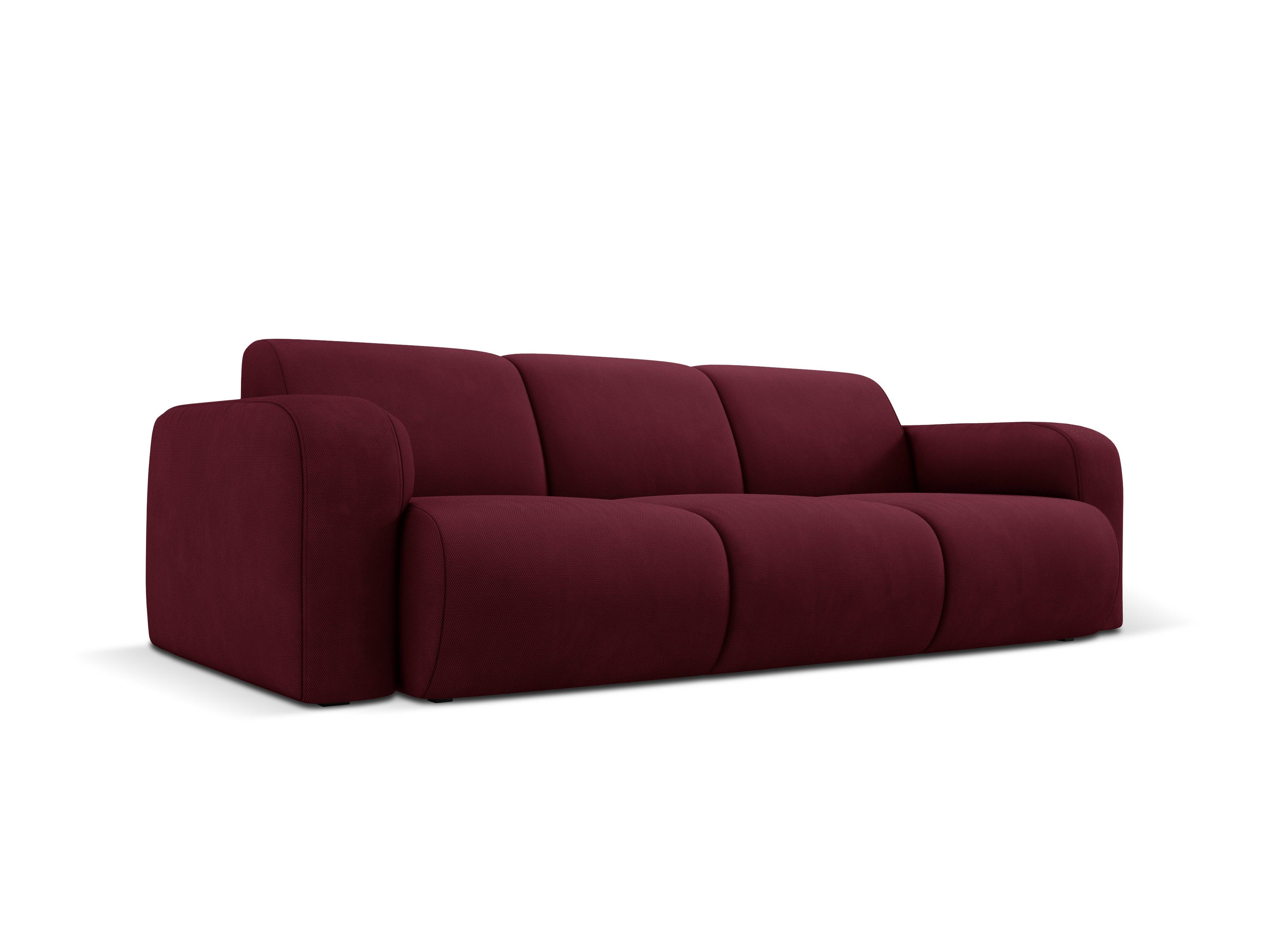 Sofa w tkaninie chenillowej 3-osobowa LOLA bordowy Windsor & Co Eye on Design