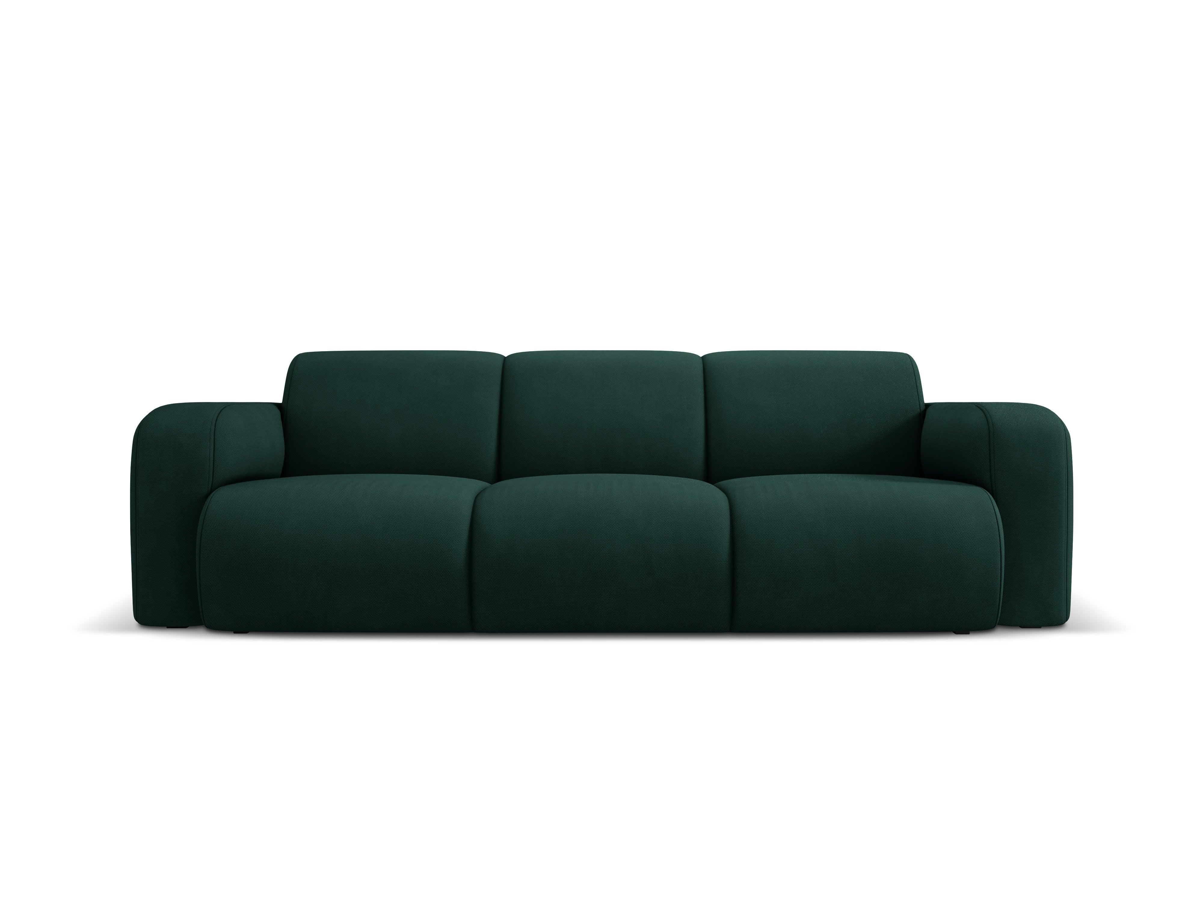 Sofa w tkaninie chenillowej 3-osobowa LOLA butelkowa zieleń Windsor & Co Eye on Design