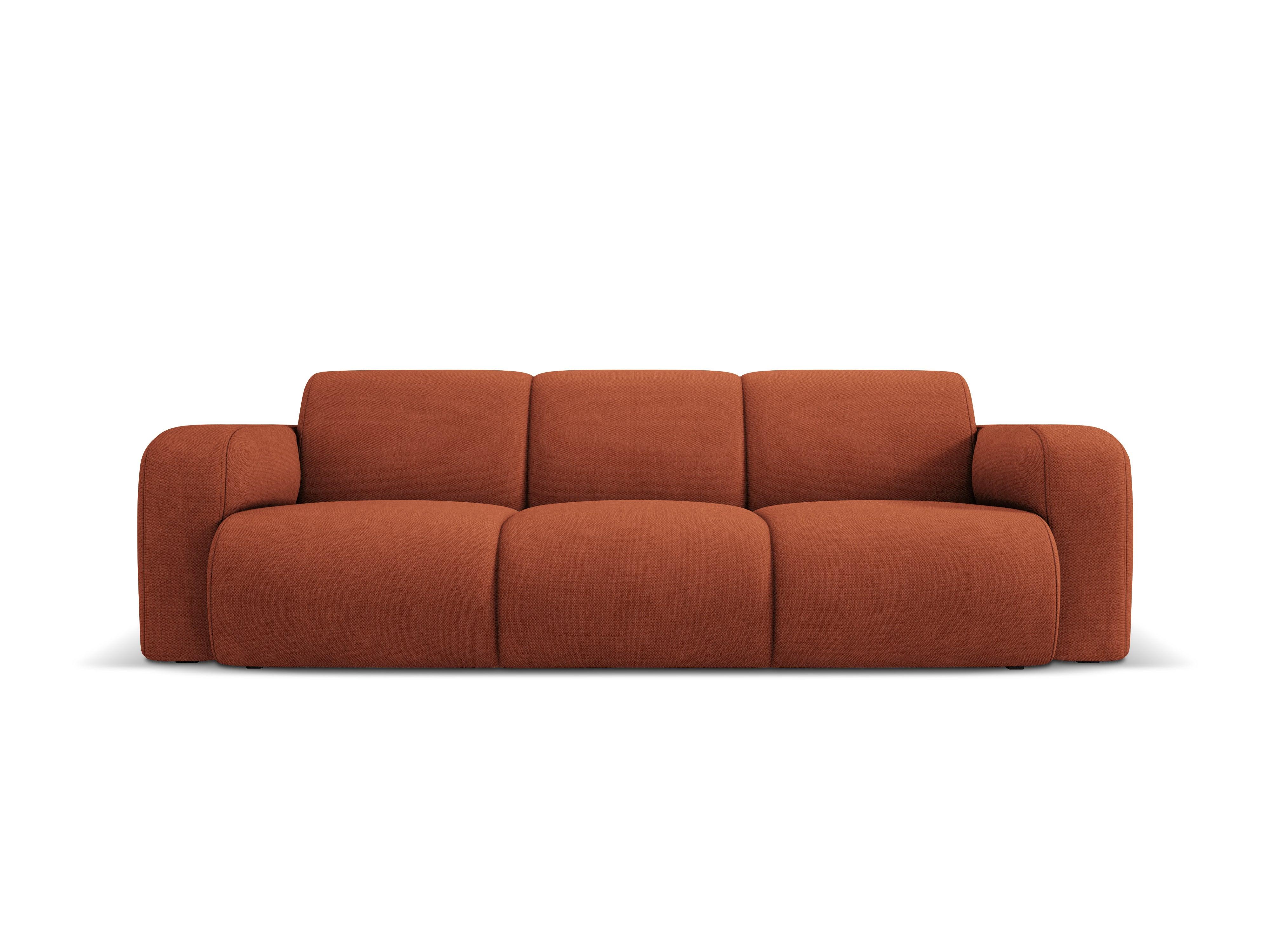 Sofa w tkaninie chenillowej 3-osobowa LOLA pomarańczowy Windsor & Co Eye on Design
