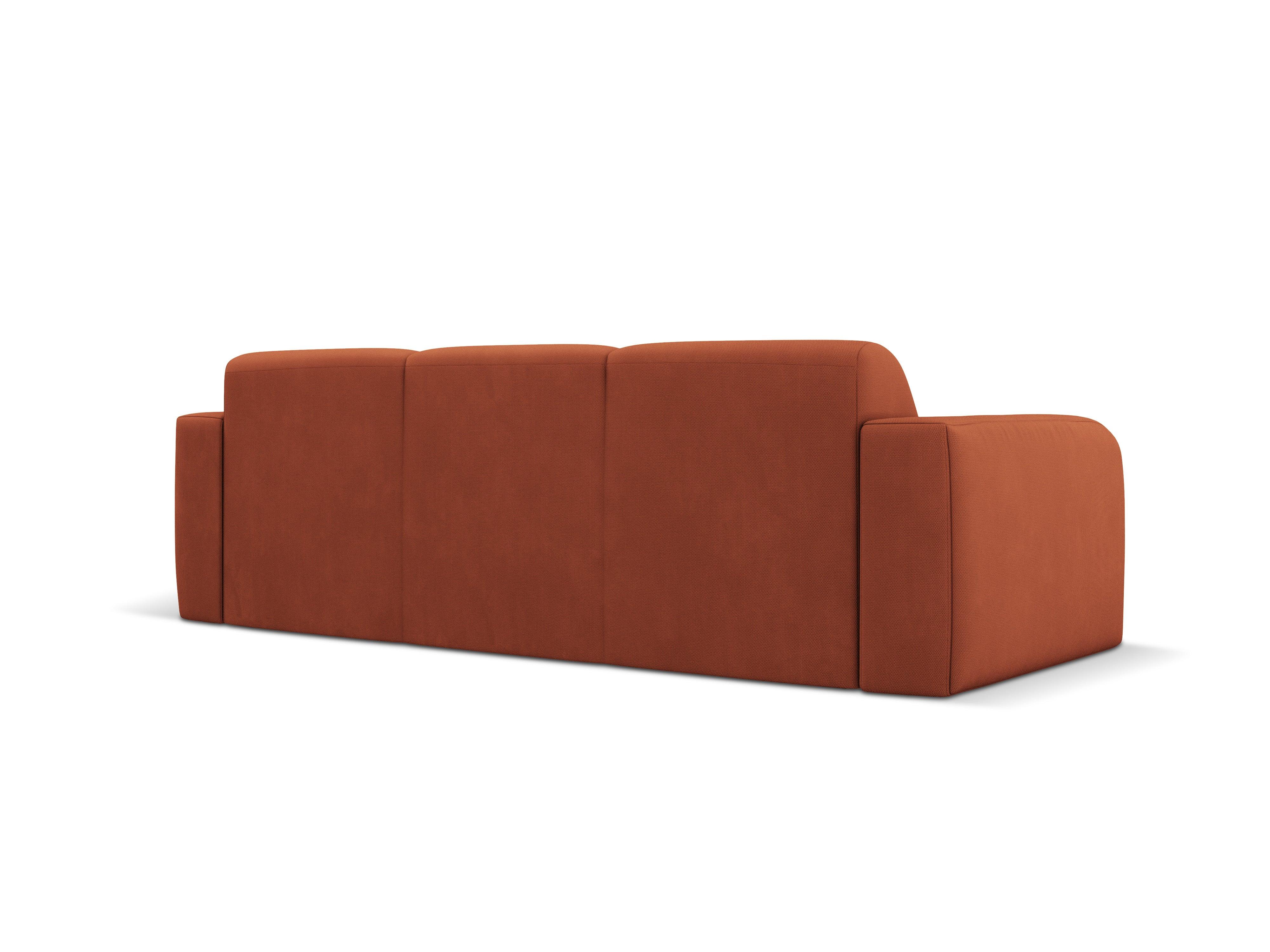 Sofa w tkaninie chenillowej 3-osobowa LOLA pomarańczowy Windsor & Co Eye on Design