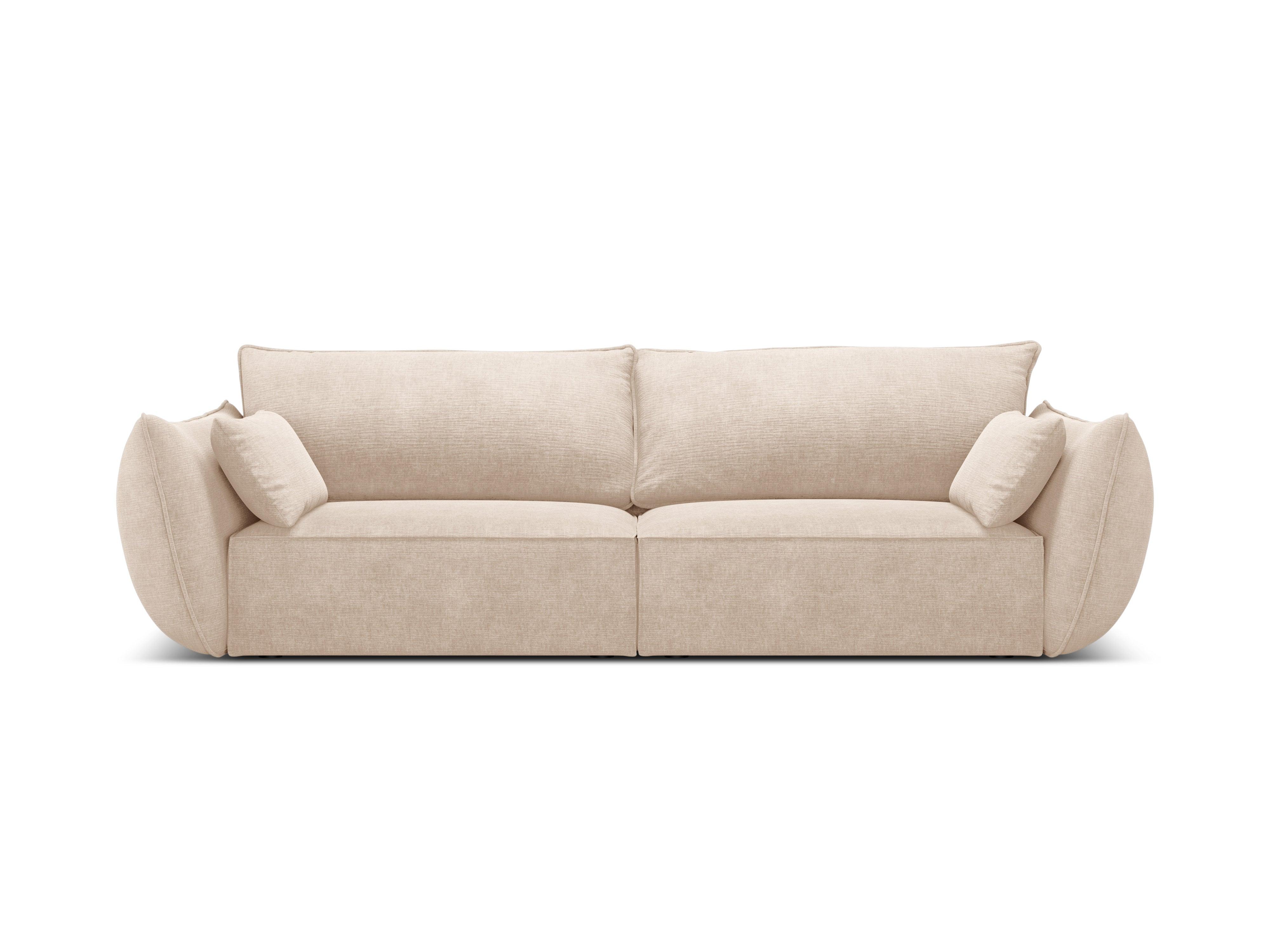 Sofa w tkaninie szenilowej 3-osobowa VANDA beżowy Mazzini Sofas Eye on Design