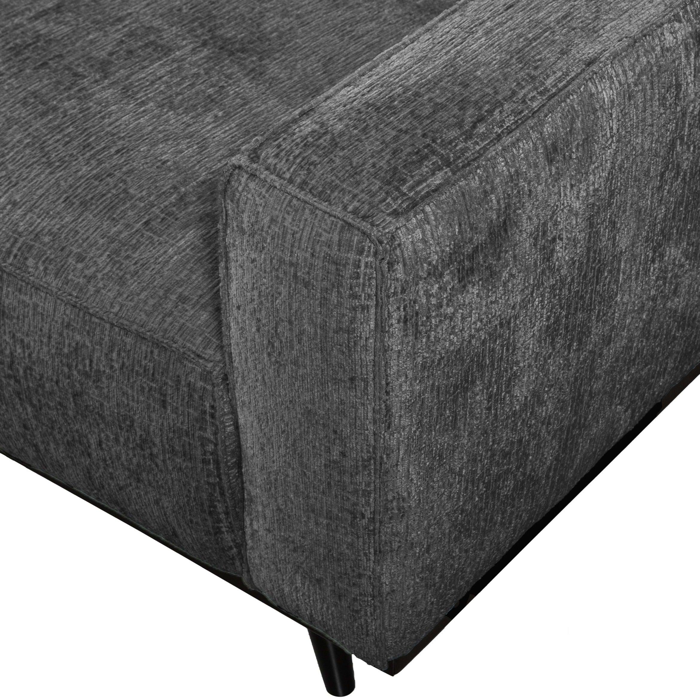 Sofa welurowa 4-osobowa STATEMENT STRUCTURE ciemnoszary Be Pure Eye on Design