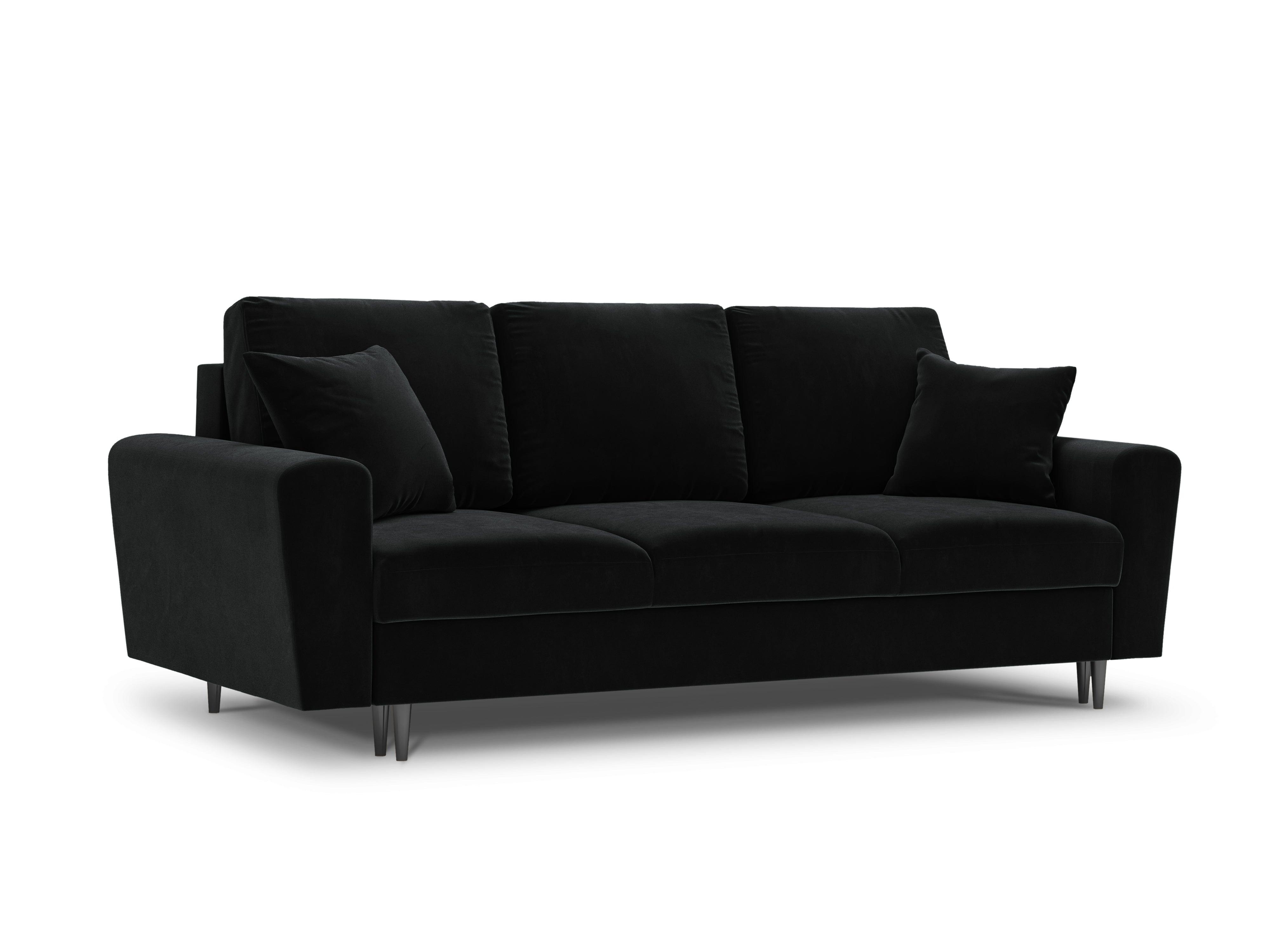 Sofa z funkcją spania KYOTO czarny z czarną podstawą Cosmopolitan Design Eye on Design