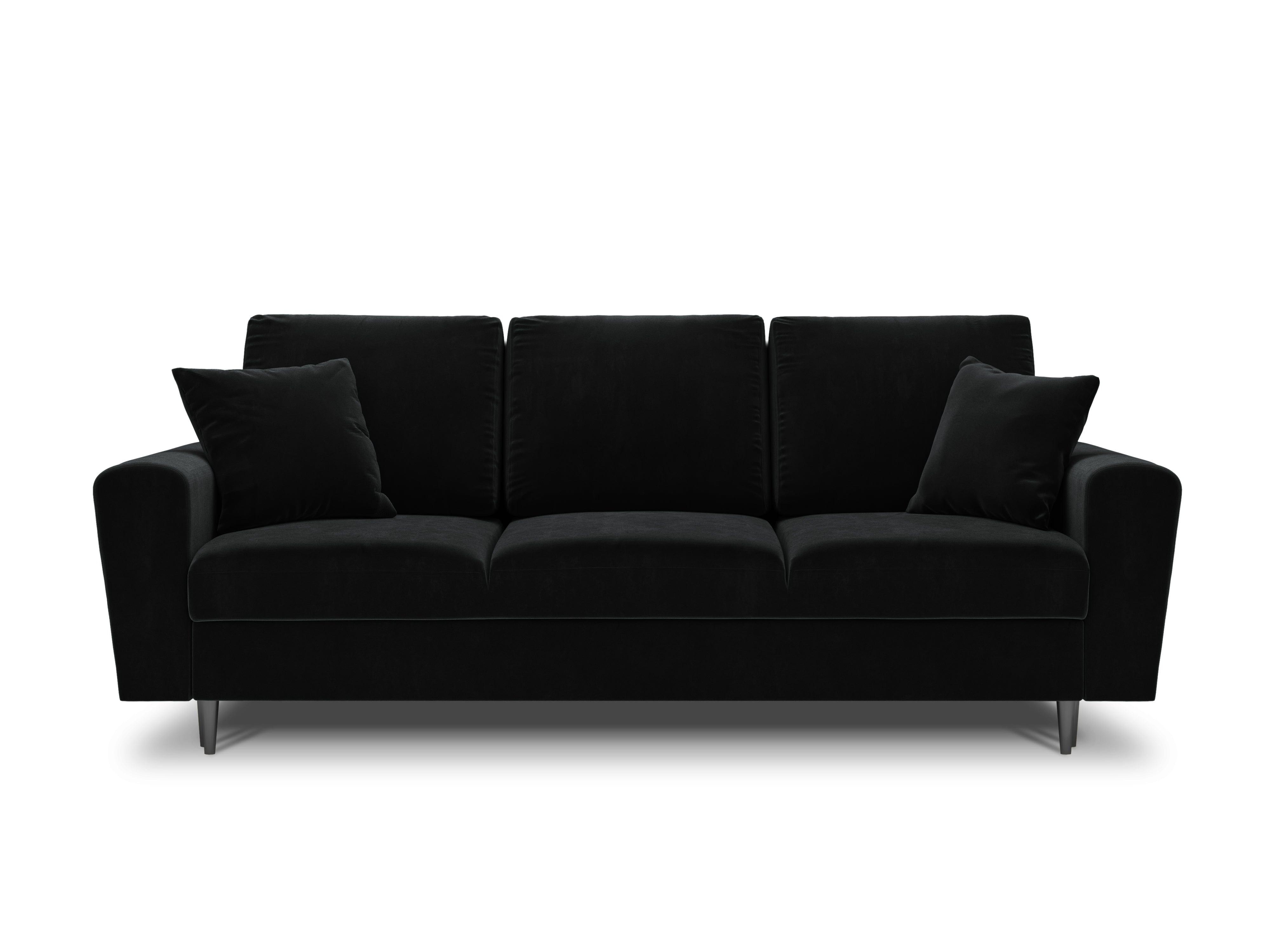 Sofa z funkcją spania KYOTO czarny z czarną podstawą Cosmopolitan Design Eye on Design