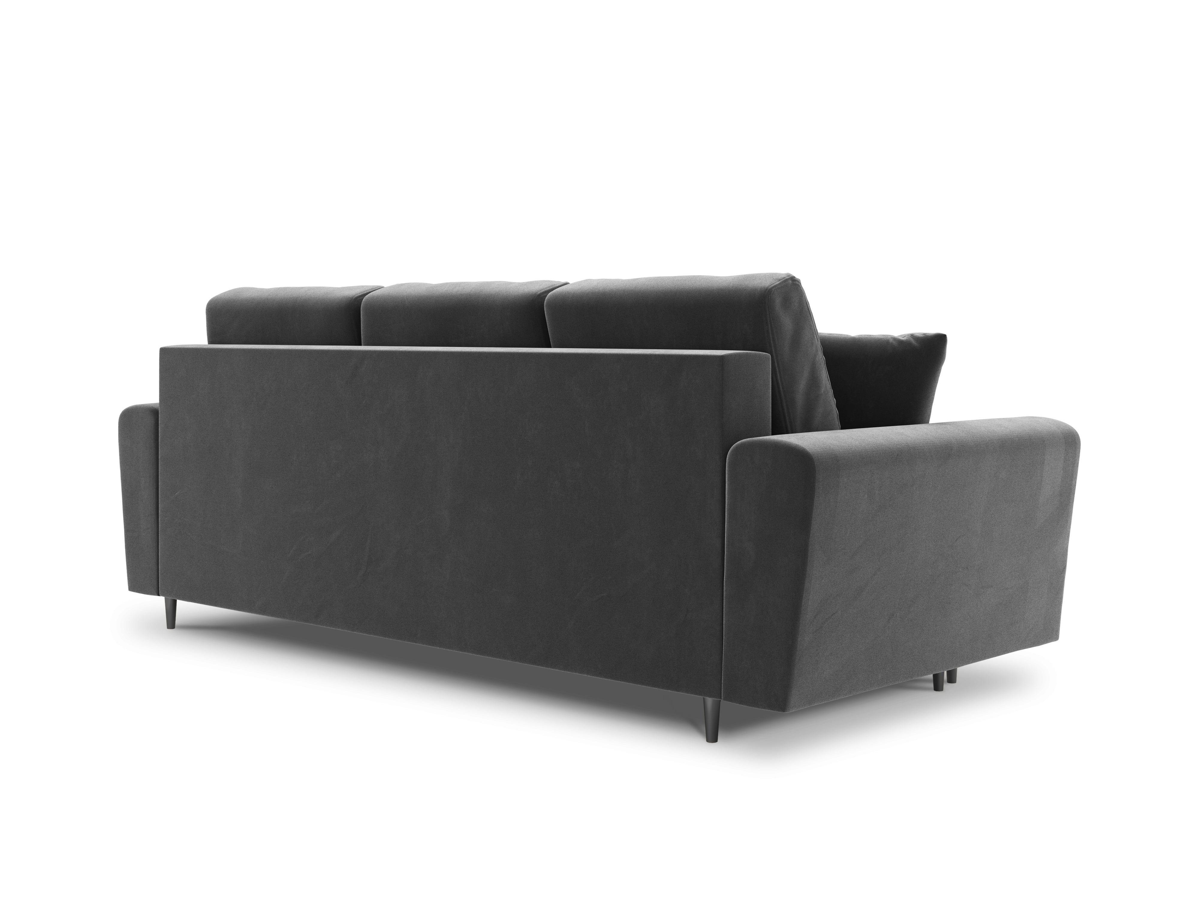 Sofa z funkcją spania KYOTO jasnoszary z czarną podstawą Cosmopolitan Design Eye on Design